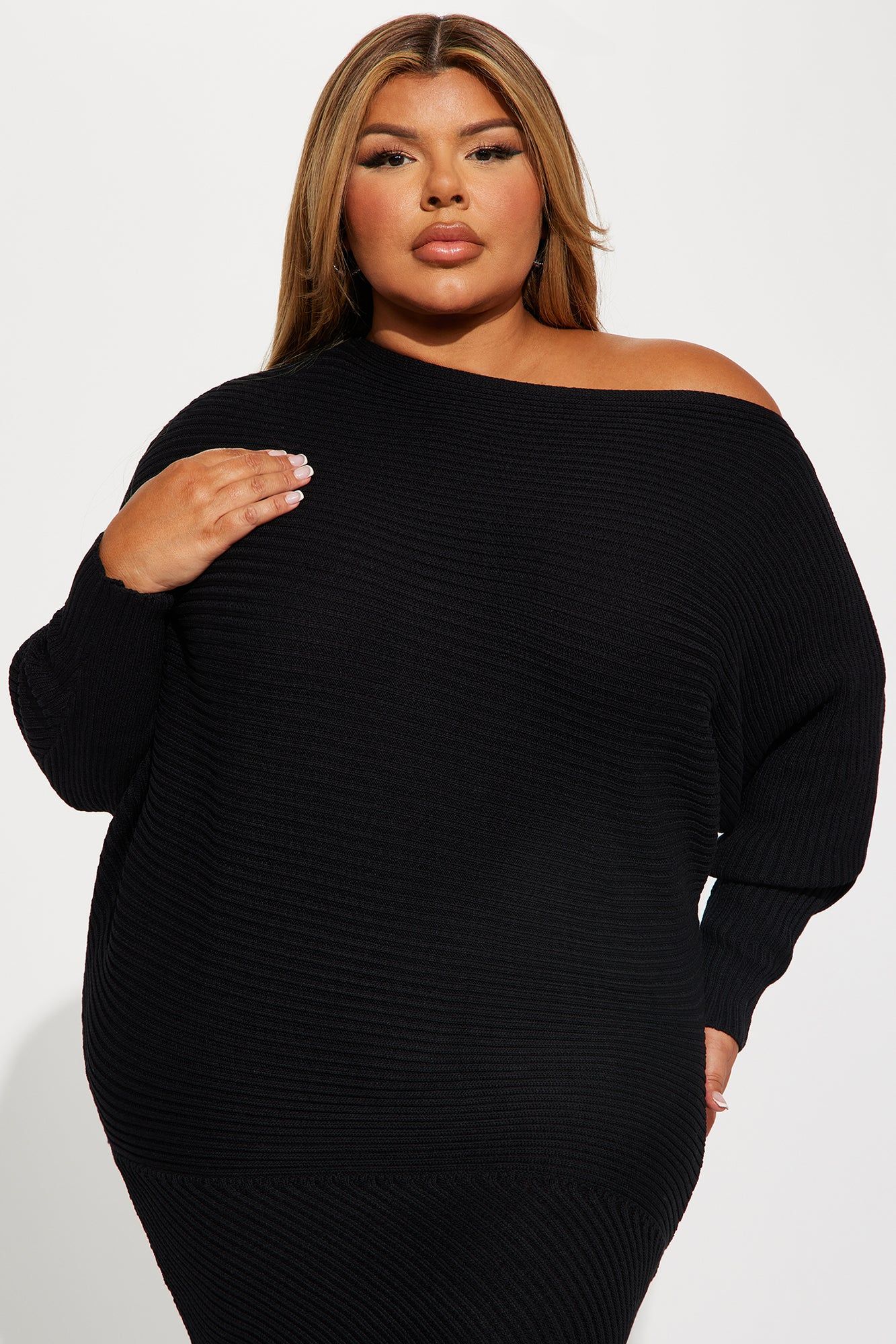 Jasmine Sweater Mini Dress - Black sold by Fashion Nova product image thumbnail 5