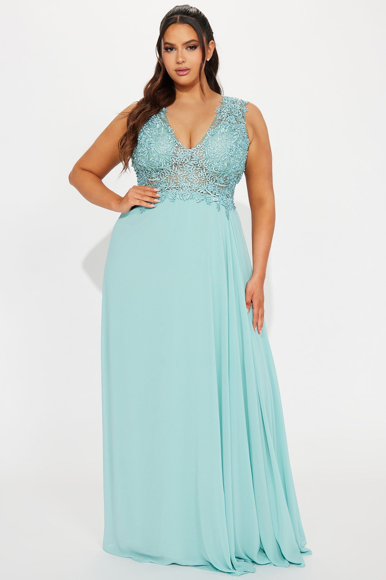 Night At The Gala Gown - Sage sold by Fashion Nova product image thumbnail 4
