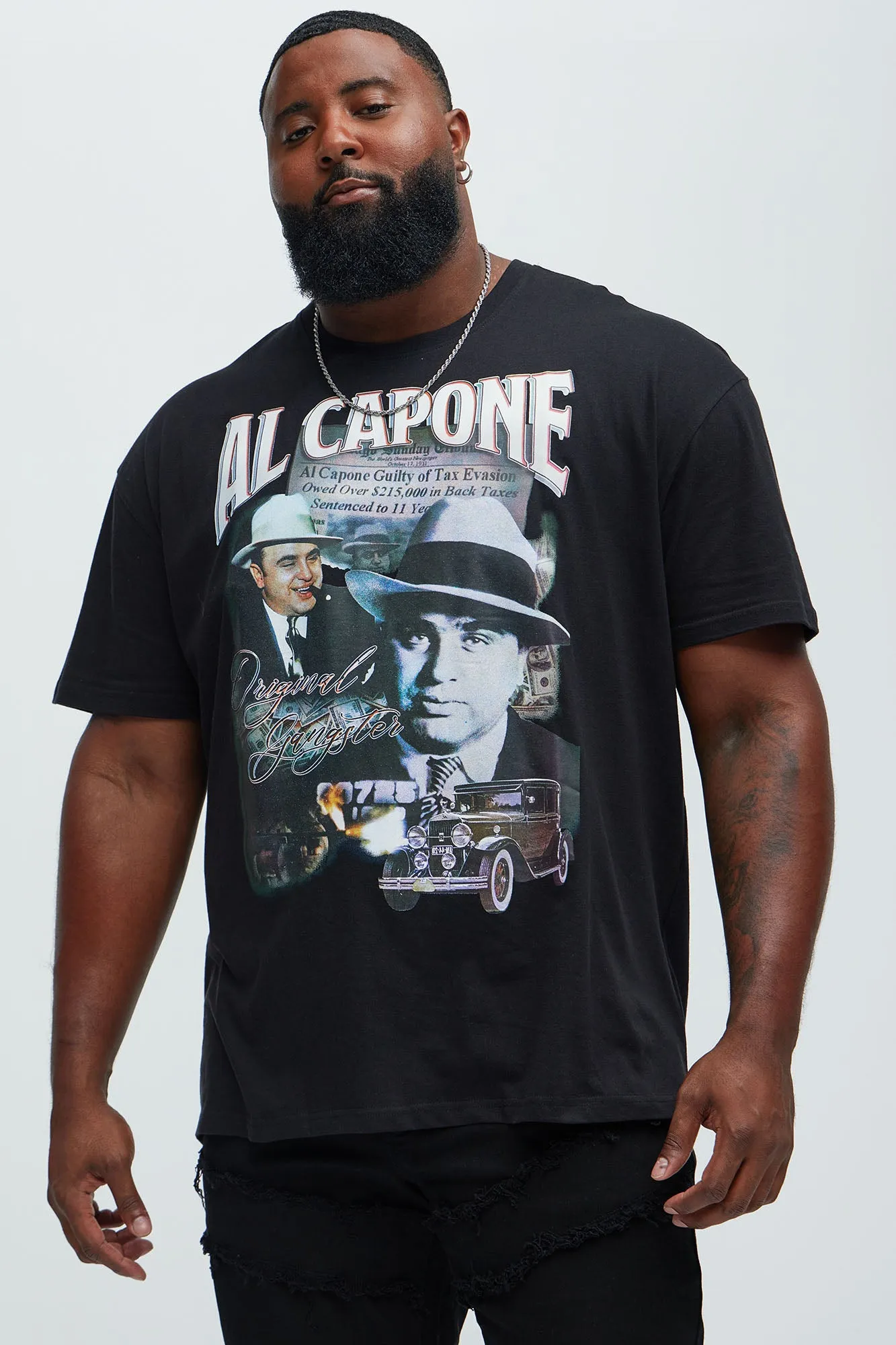 Al Capone The Original Short Sleeve Tee - Black sold by Fashion Nova product image thumbnail 4