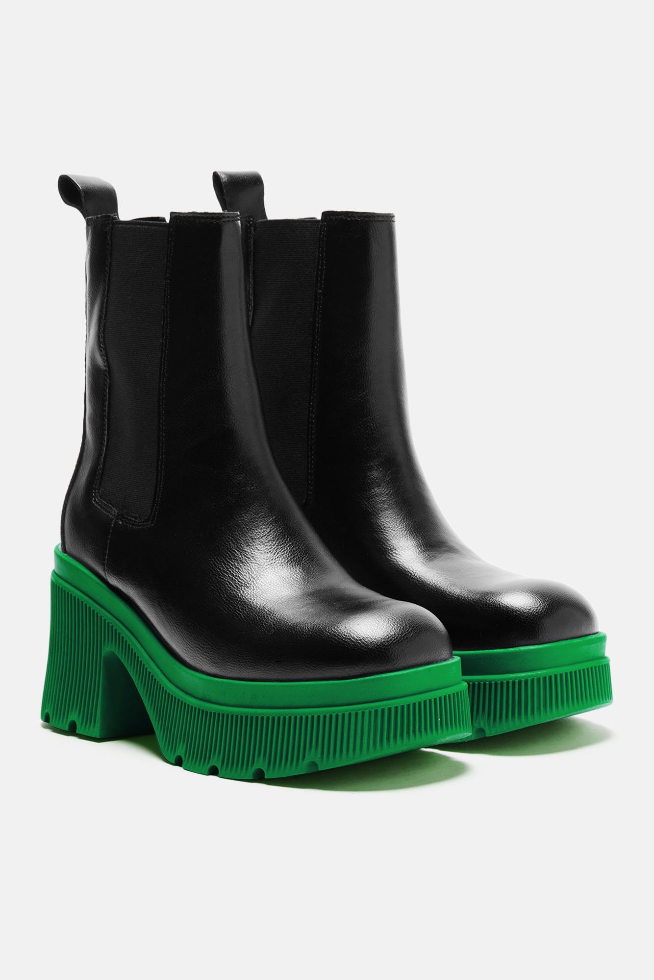 Erika Platform Booties - Black/Green sold by Fashion Nova product image thumbnail 4
