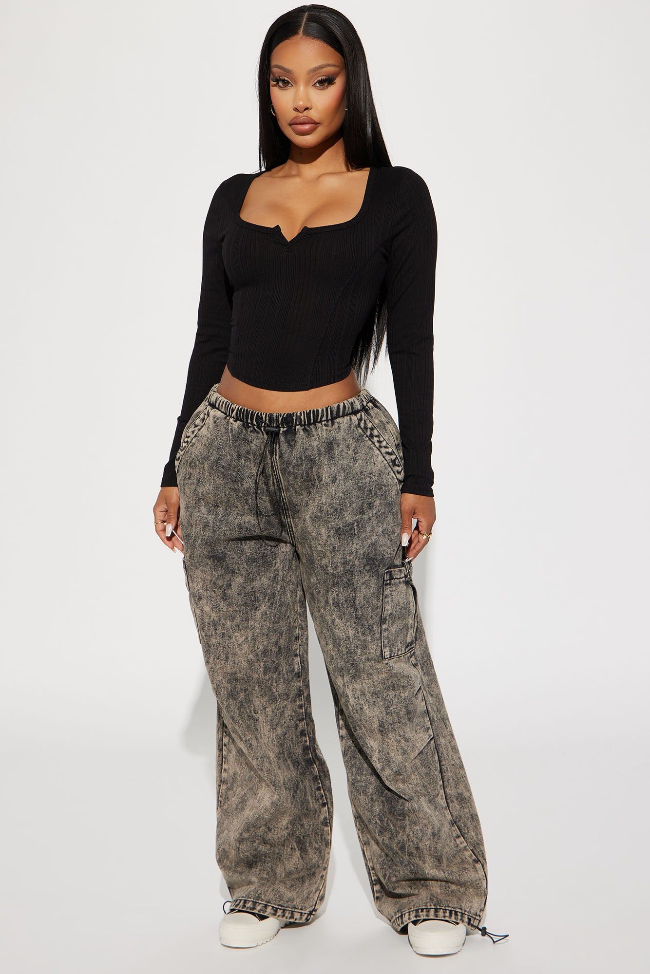 Wear It Out Mineral Wash Cargo Pant - Brown sold by Fashion Nova