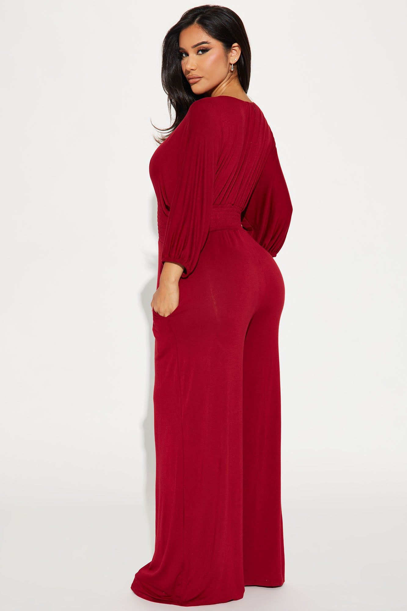 Love Me More Jumpsuit - Burgundy sold by Fashion Nova product image thumbnail 3