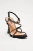 The Perfect Fit Embellished Heeled Sandals - Black sold by Fashion Nova