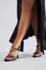 The Perfect Fit Embellished Heeled Sandals - Black sold by Fashion Nova