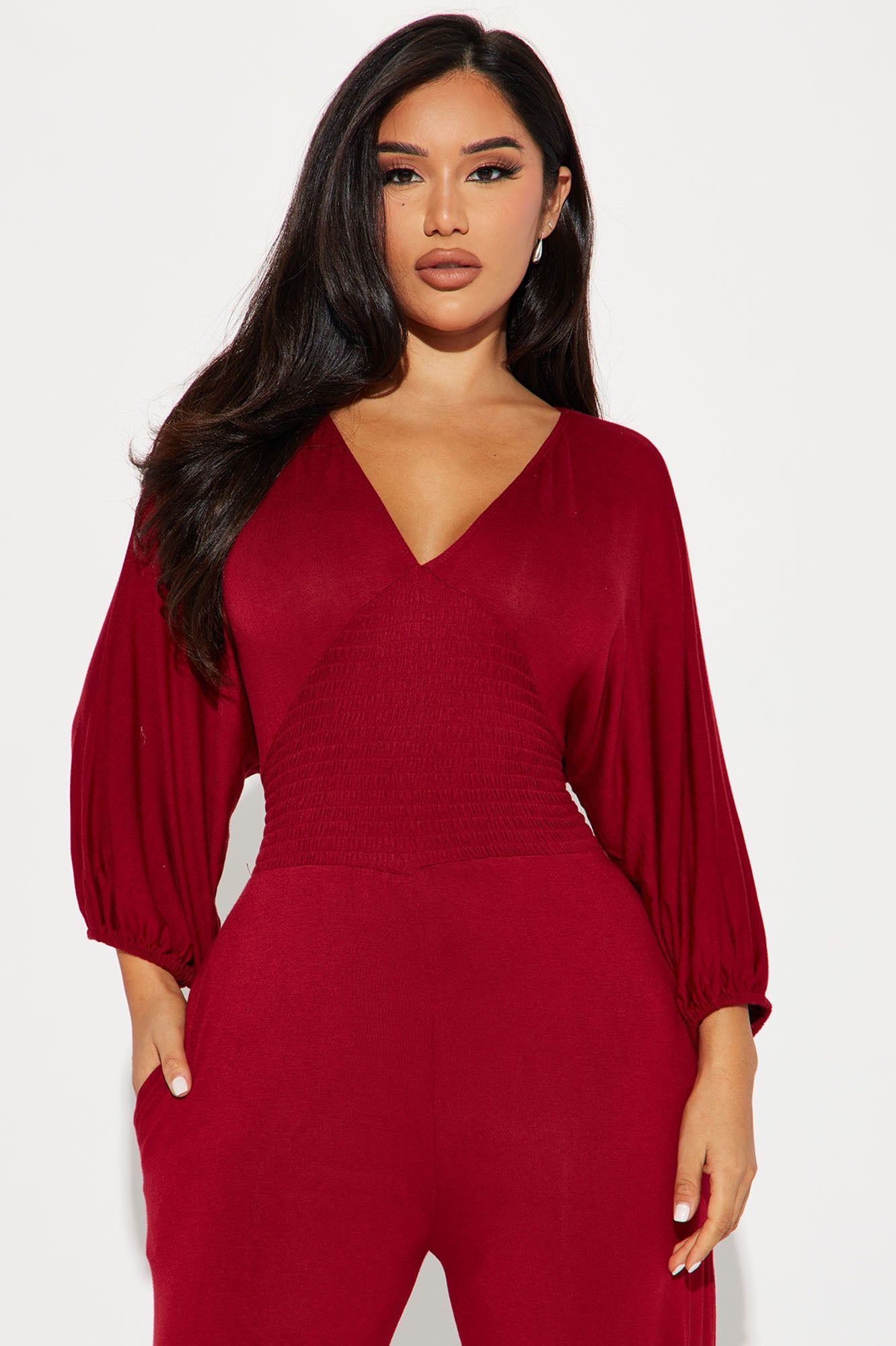 Love Me More Jumpsuit - Burgundy sold by Fashion Nova product image thumbnail 2