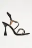 The Perfect Fit Embellished Heeled Sandals - Black sold by Fashion Nova