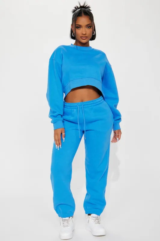Make It Last Jogger Set - Blue made by Fashion Nova