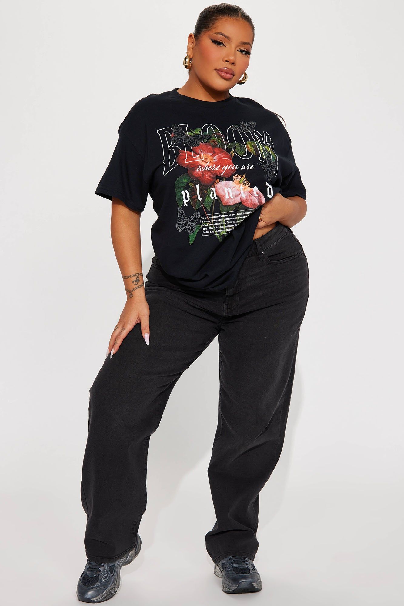 Watch Me Bloom Graphic Tshirt - Black sold by Fashion Nova product image thumbnail 5