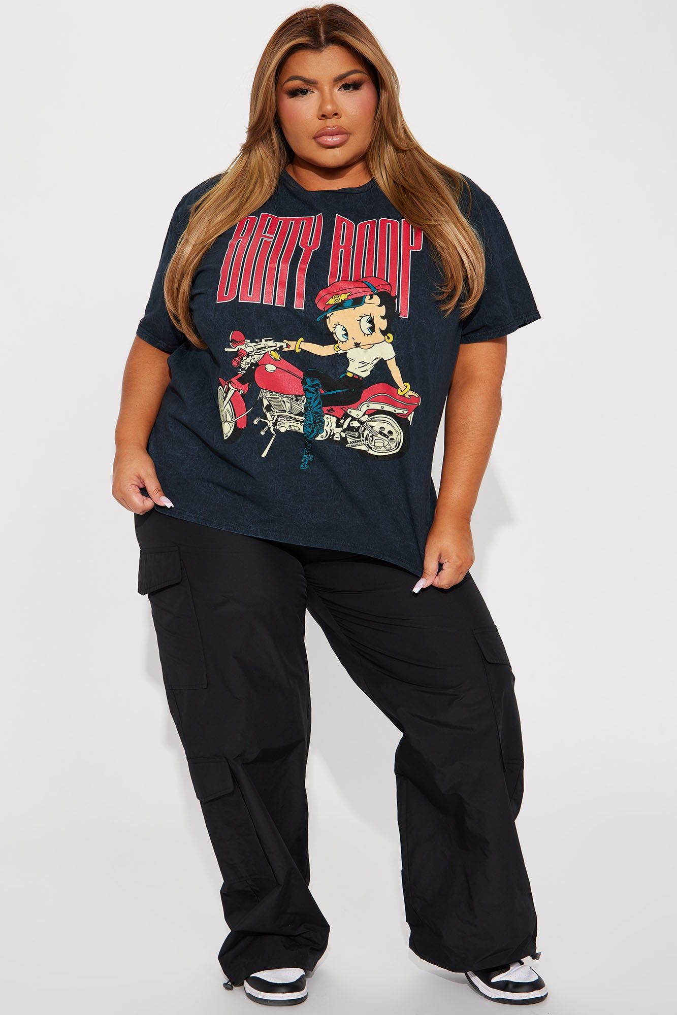 Betty Boop Biker Babe Washed Tee - Black Wash sold by Fashion Nova product image thumbnail 5
