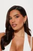 Gleam On Hoop Earrings - Gold sold by Fashion Nova
