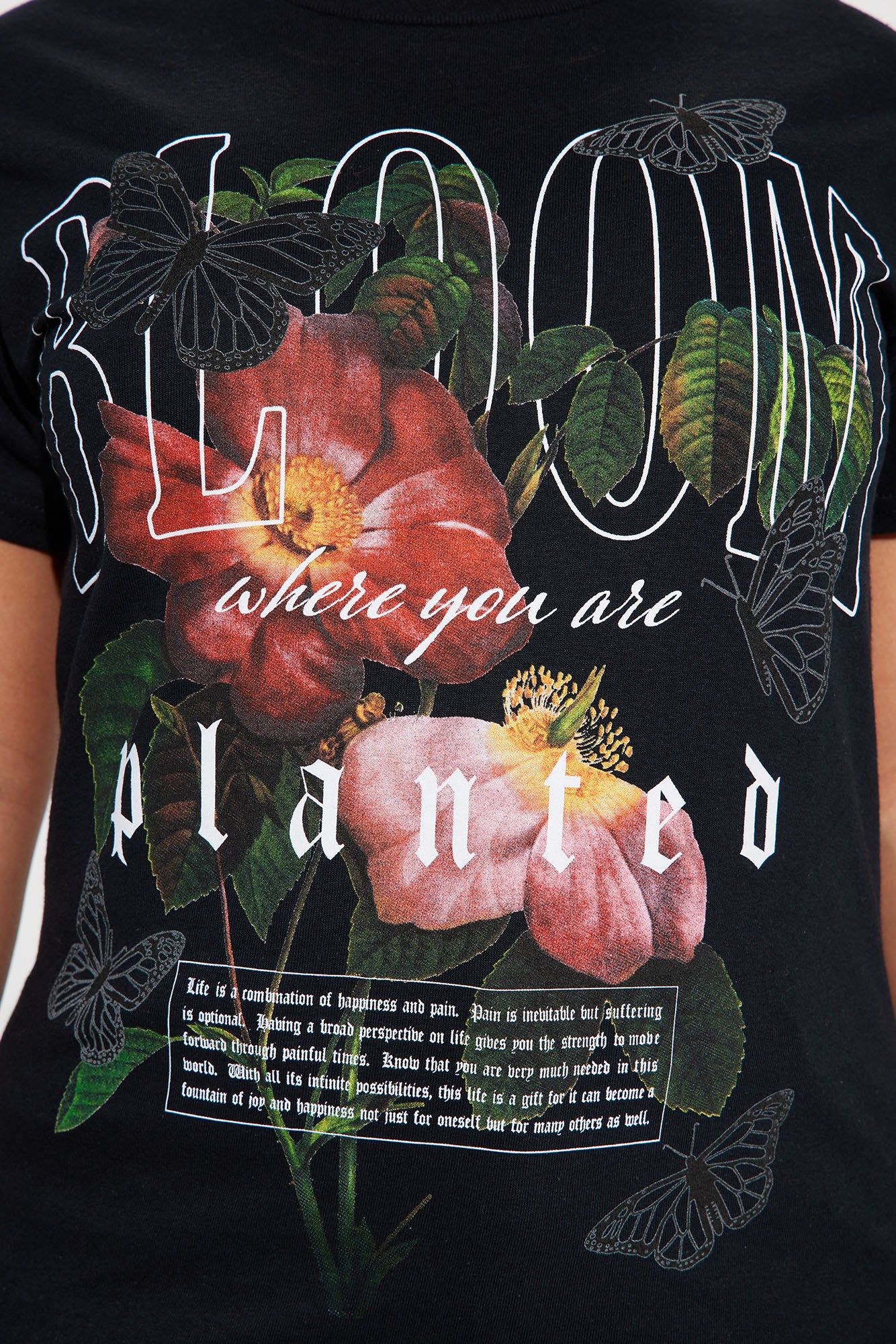 Watch Me Bloom Graphic Tshirt - Black sold by Fashion Nova product image thumbnail 3