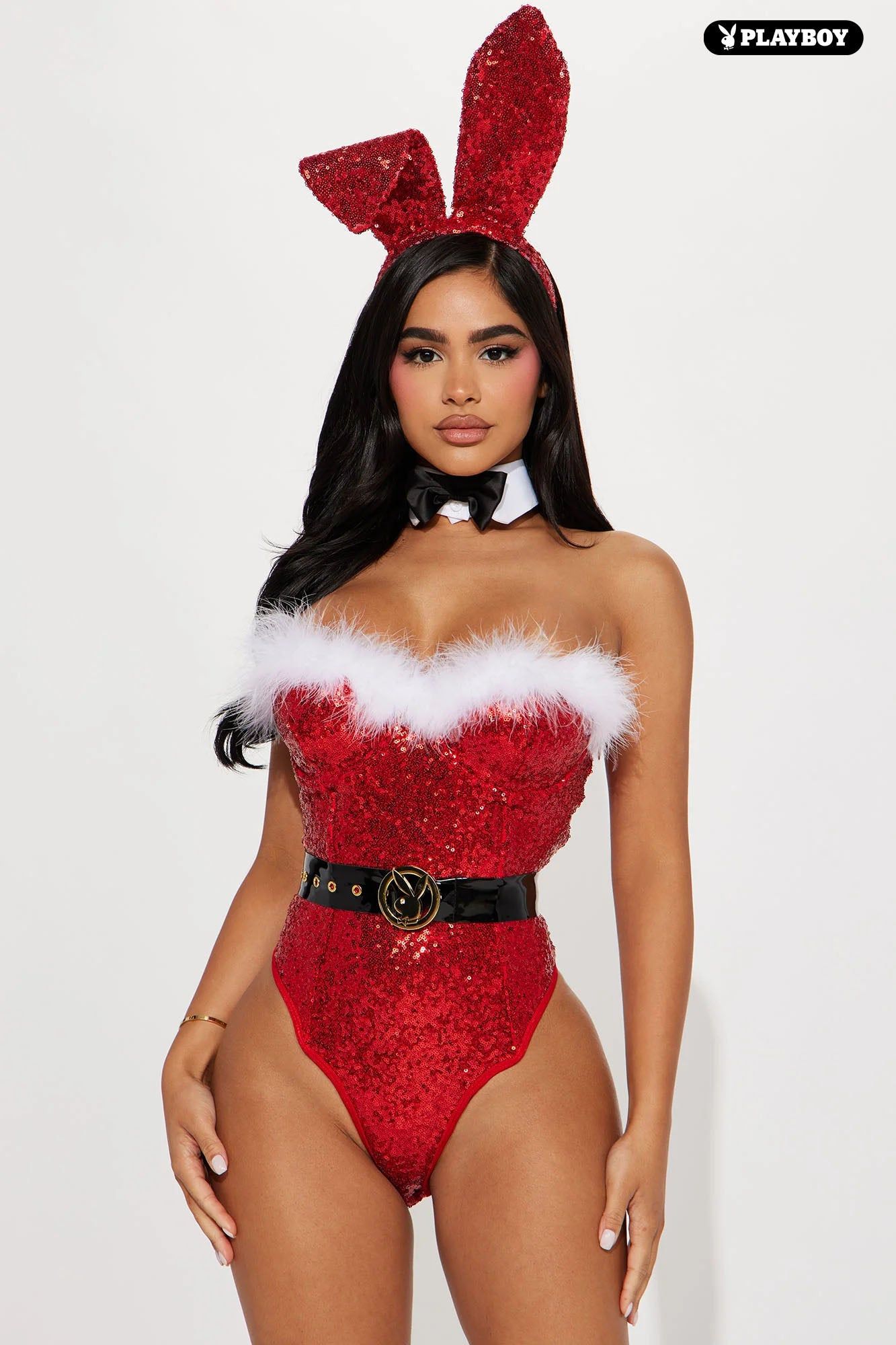 Playboy Holiday Bunny 6 Piece Costume Set - Red sold by Fashion Nova product image thumbnail 2