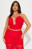Always Slaying Mesh Skirt Set - Red sold by Fashion Nova