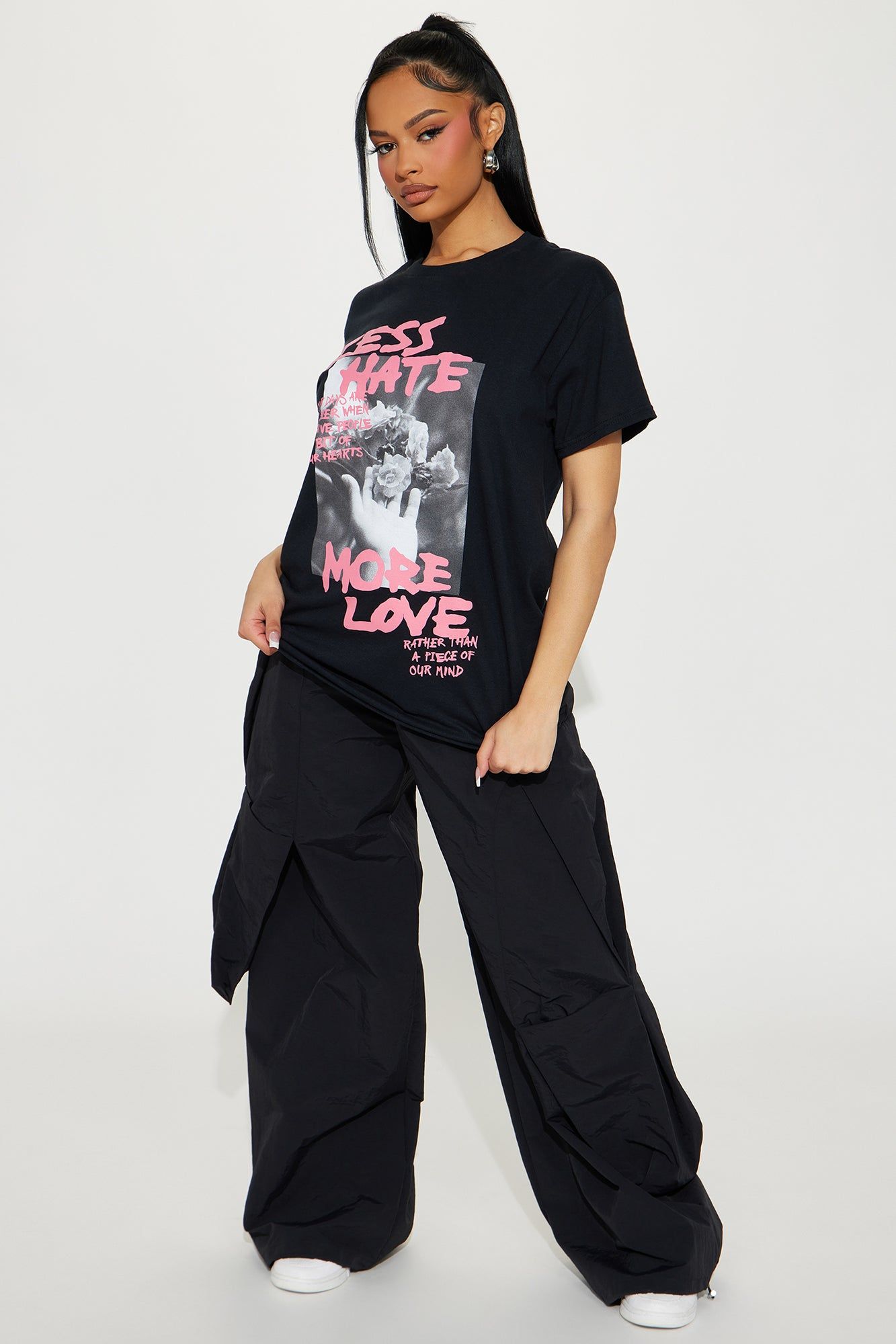 Less Hate More Love Tee - Black sold by Fashion Nova product image thumbnail 2