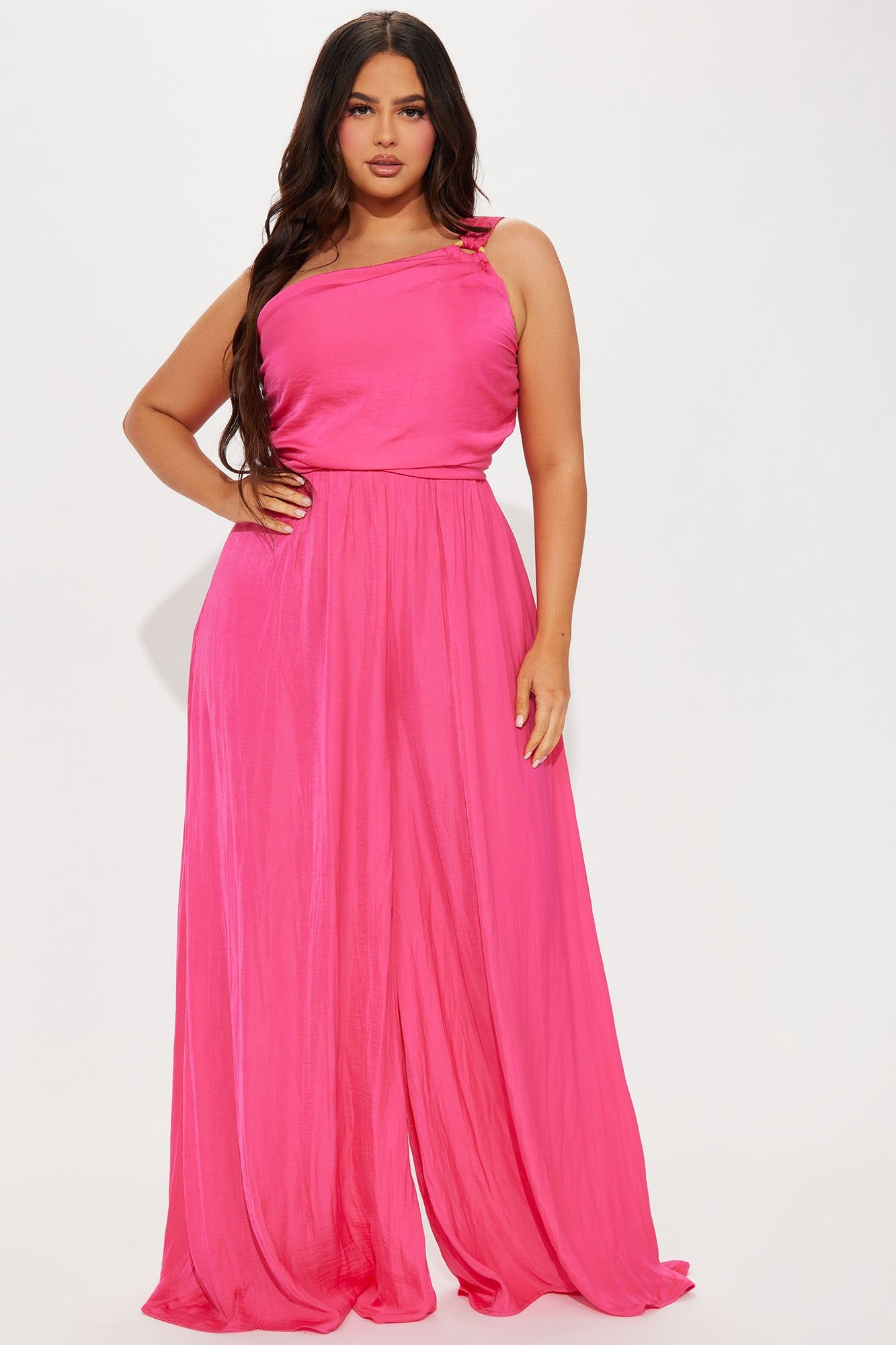 Without Warning Satin Jumpsuit - Hot Pink sold by Fashion Nova product image thumbnail 4
