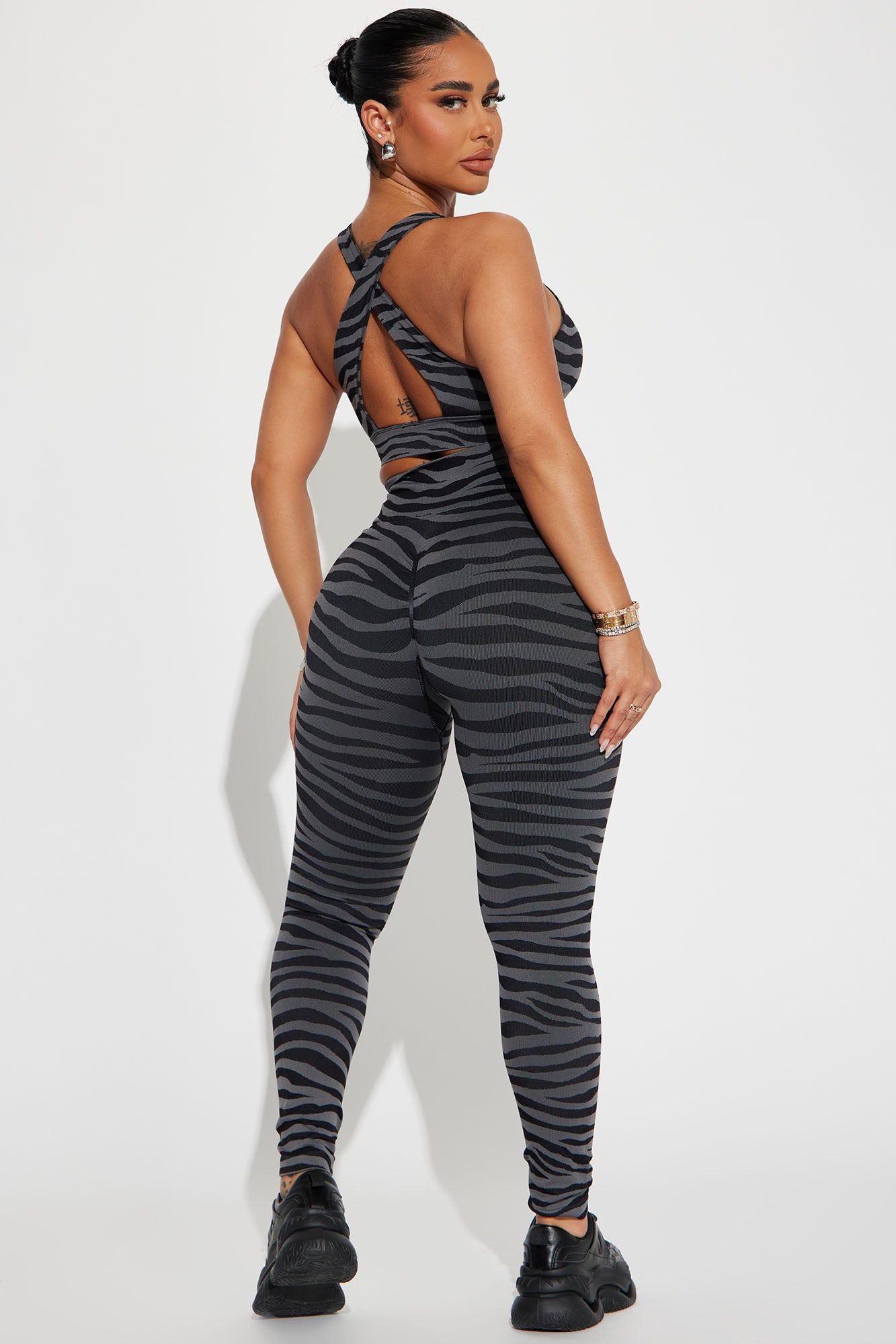 Zoey Zebra Active Set - Black/combo sold by Fashion Nova product image thumbnail 3