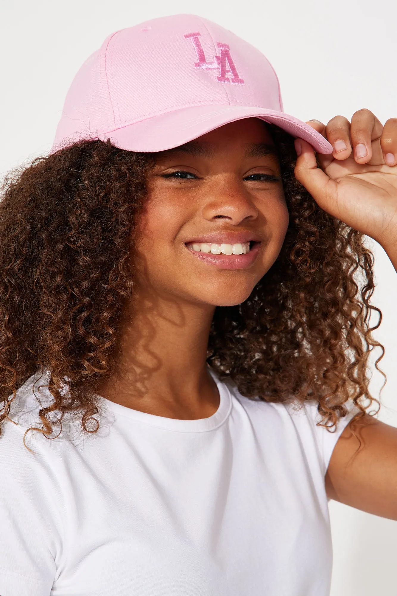 Mini LA Representing Baseball Hat - Pink sold by Fashion Nova
