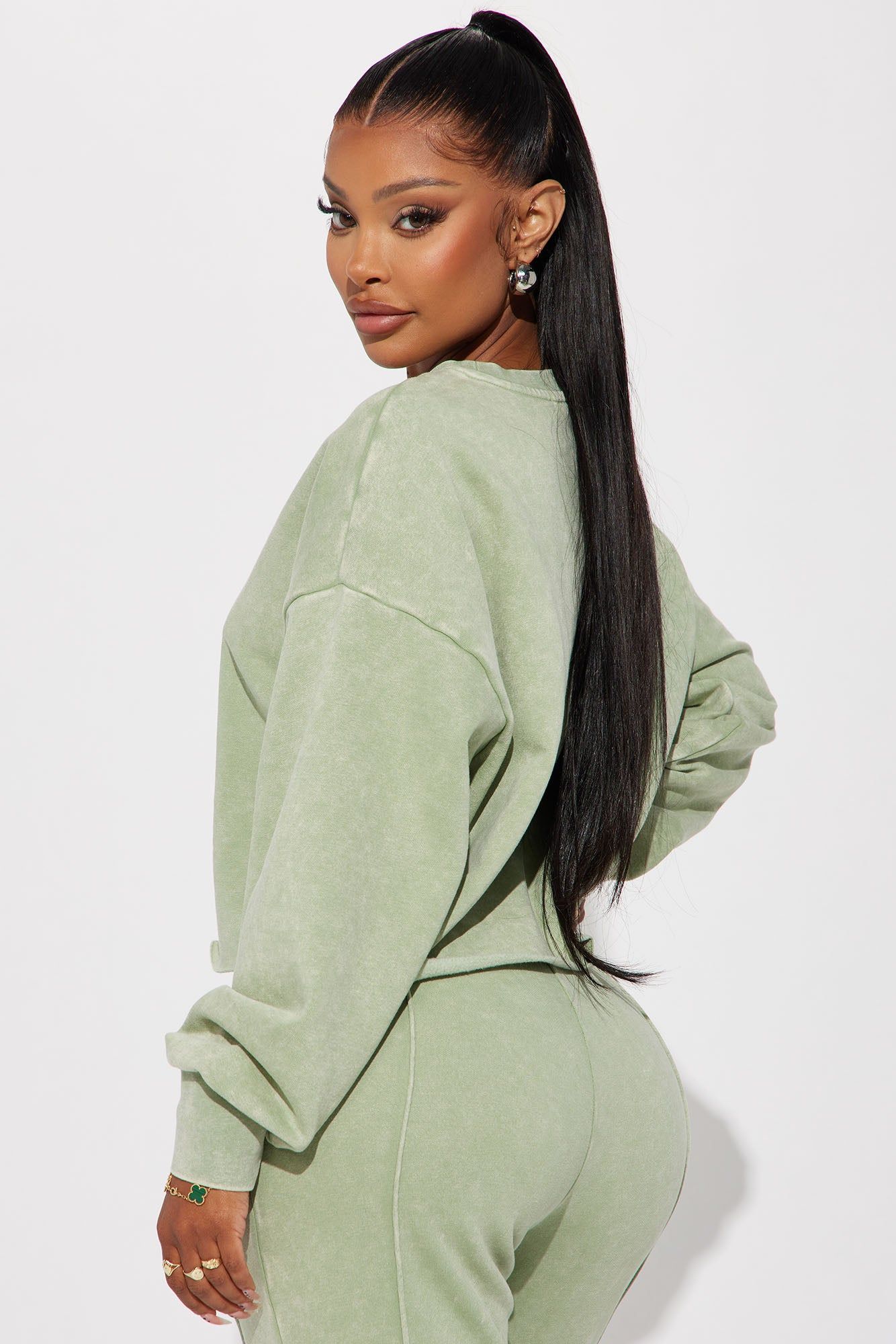 Chill Out Lounge Sweatshirt - Sage sold by Fashion Nova product image thumbnail 3