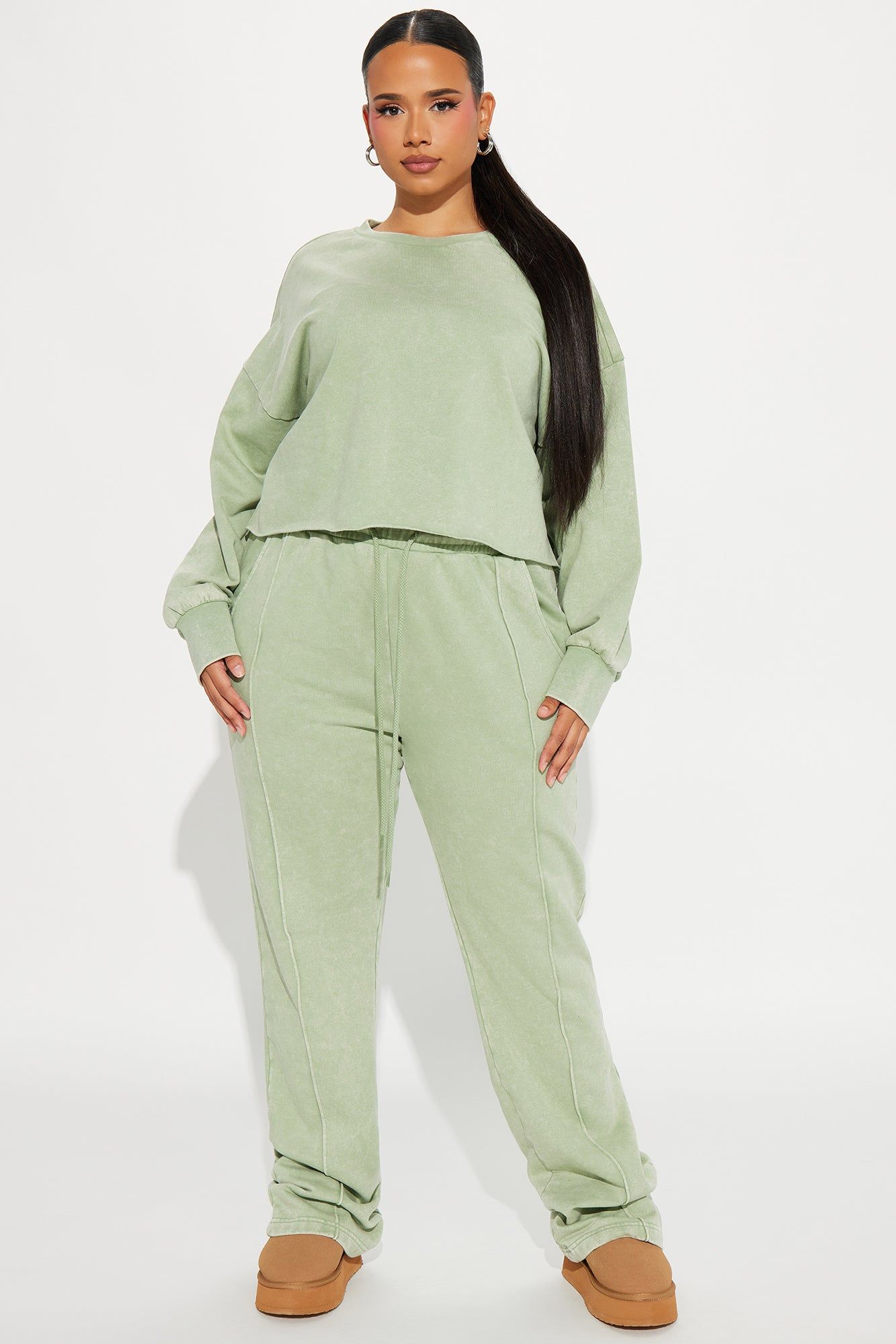 Chill Out Lounge Sweatshirt - Sage sold by Fashion Nova product image thumbnail 5
