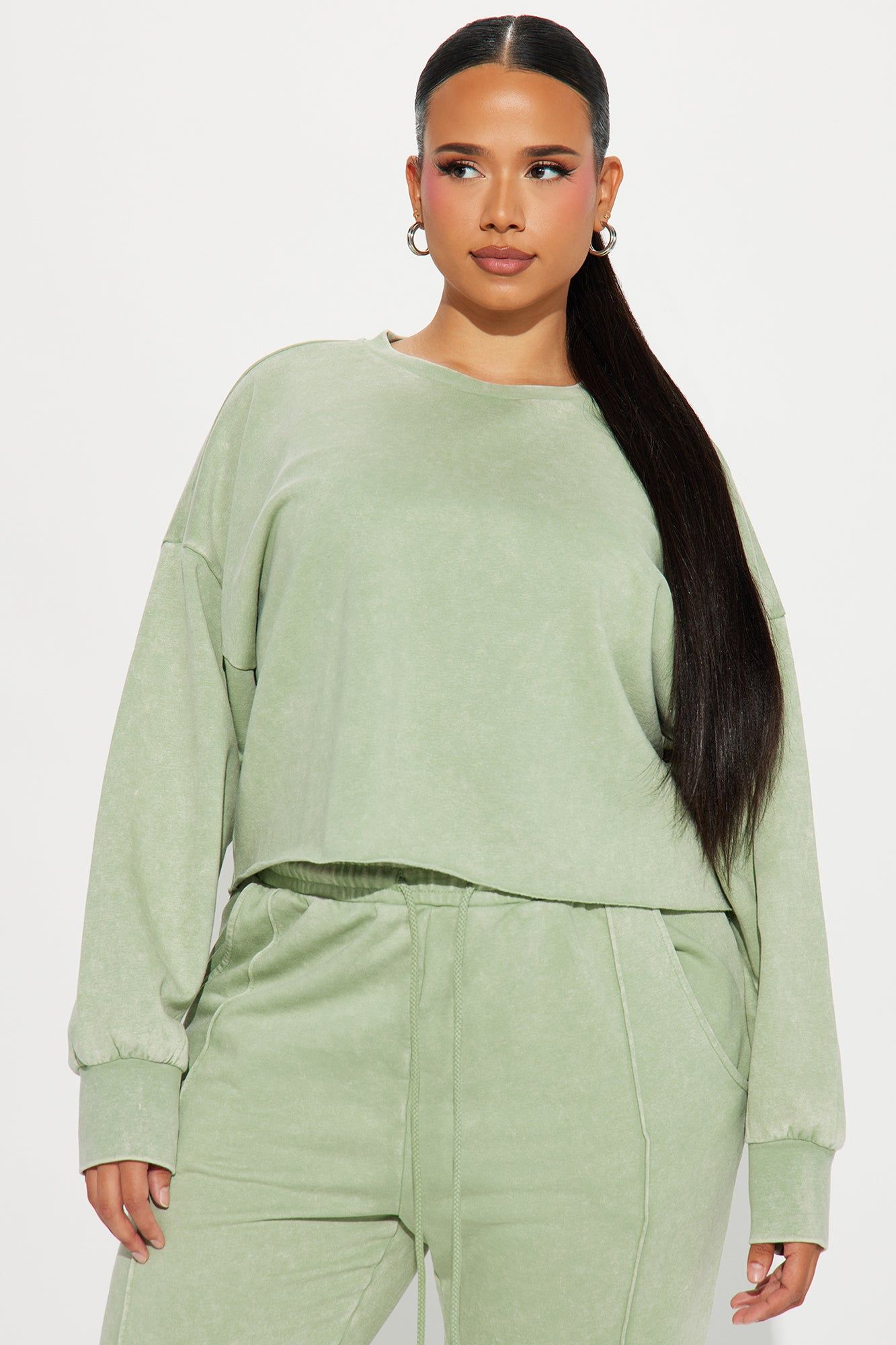 Chill Out Lounge Sweatshirt - Sage sold by Fashion Nova product image thumbnail 4
