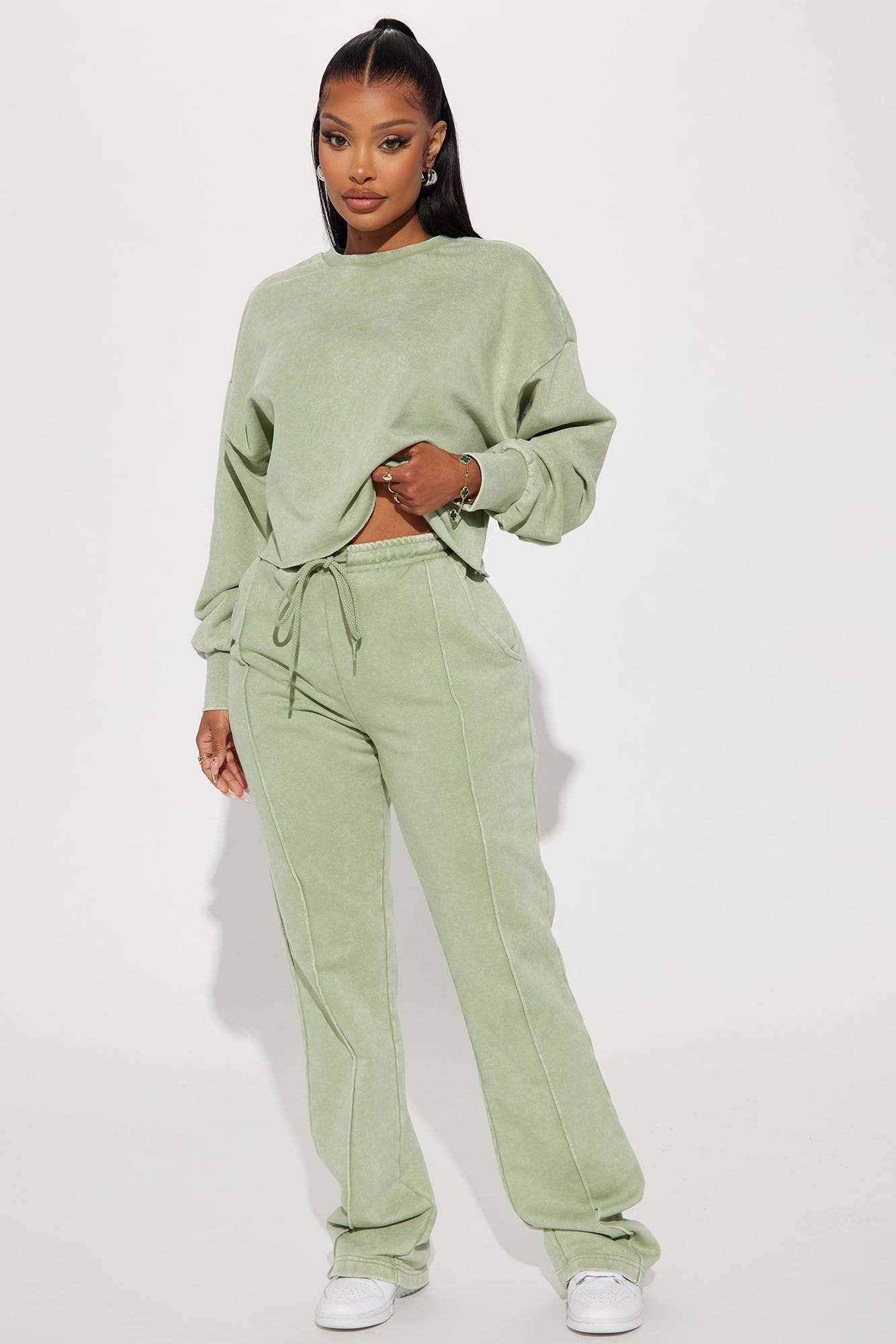 Chill Out Lounge Sweatshirt - Sage sold by Fashion Nova product image thumbnail 2