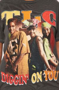 TLC Diggin' On You Graphic Tee - Black Wash sold by Fashion Nova