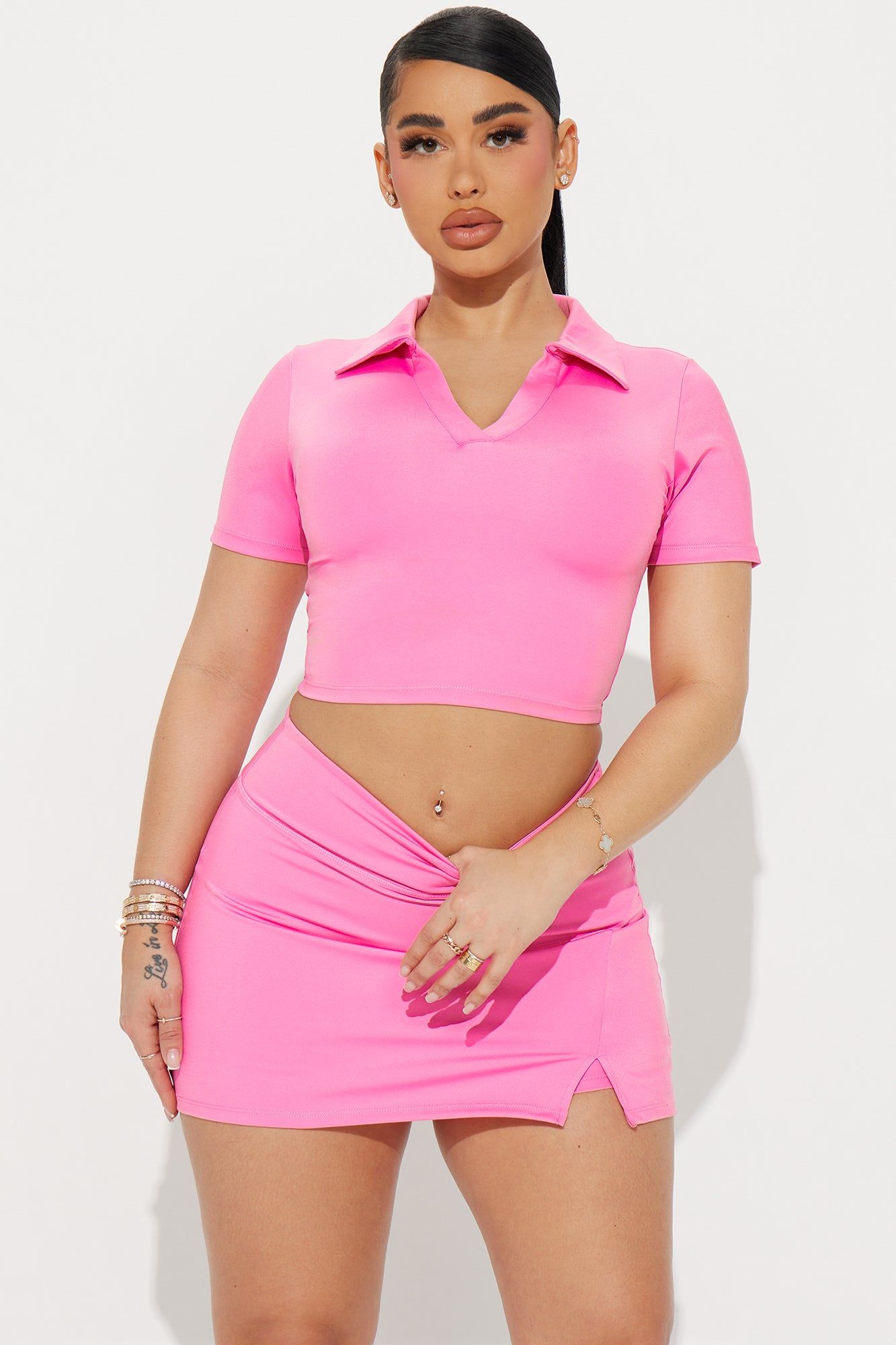 Tennis Play Elevate Active Top - Bubblegum Pink sold by Fashion Nova