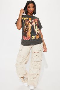 TLC Diggin' On You Graphic Tee - Black Wash sold by Fashion Nova
