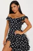 Diane Polka Dot Maxi Dress - Black/White sold by Fashion Nova