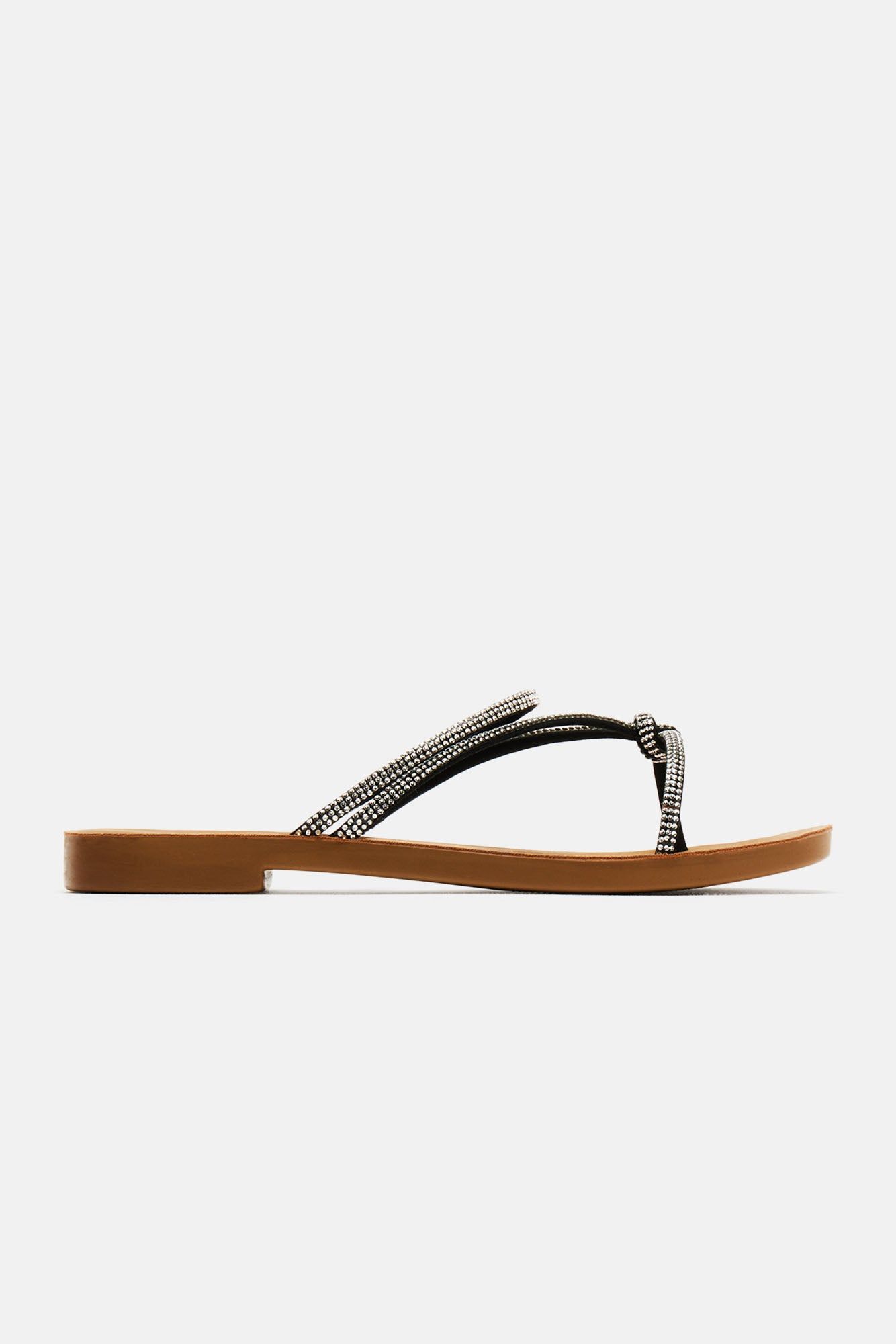 Edeline Rhinestone Sandals - Black sold by Fashion Nova product image thumbnail 4