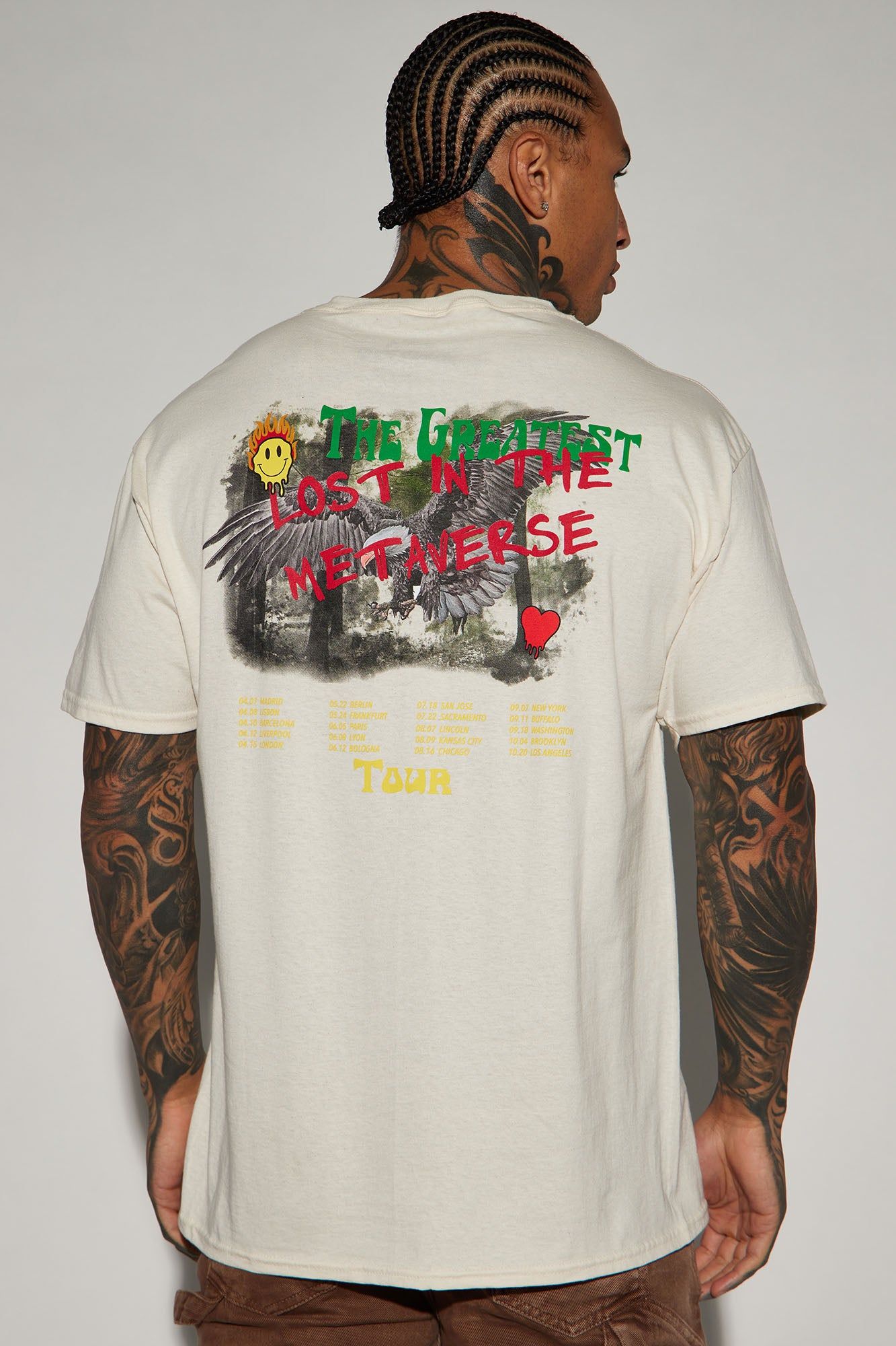 Abduction Tour Short Sleeve Tee - Cream sold by Fashion Nova