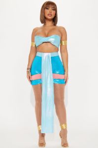 Lost Princess 4 Piece Costume Set - Blue/combo sold by Fashion Nova