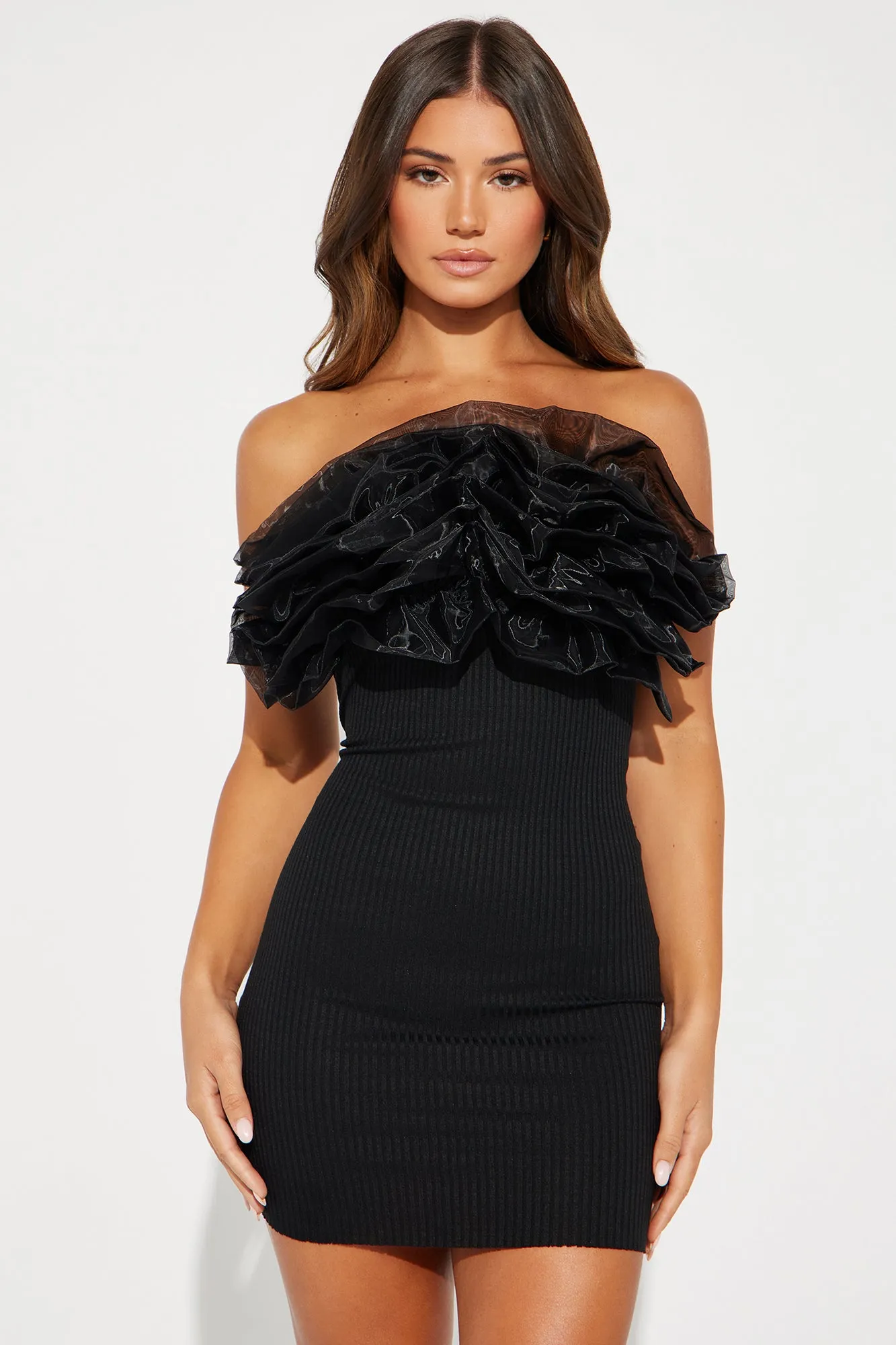 Ruffle Up Mini Dress - Black sold by Fashion Nova product image thumbnail 2