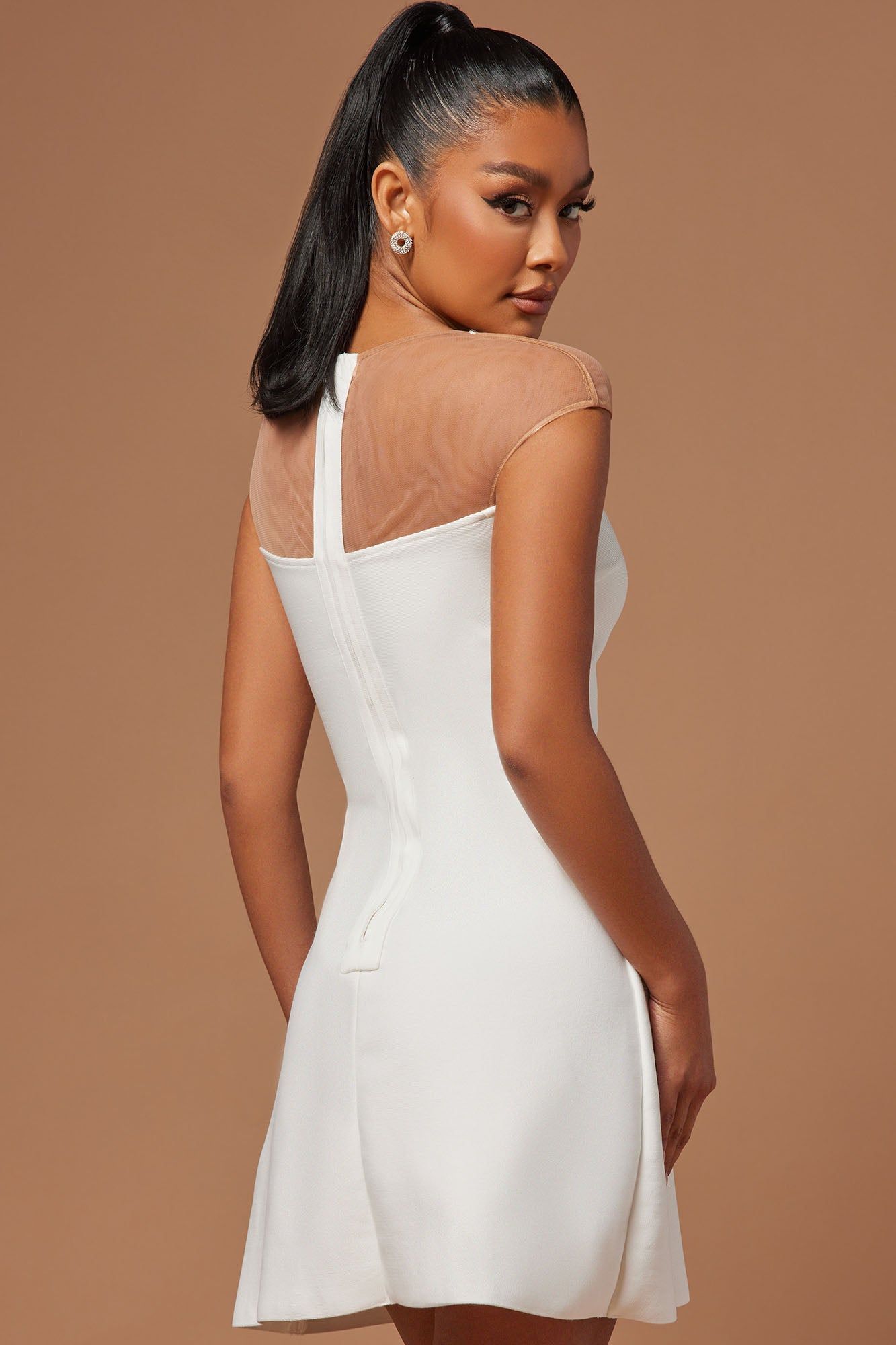Angelique Bandage Mini Dress - White sold by Fashion Nova product image thumbnail 4