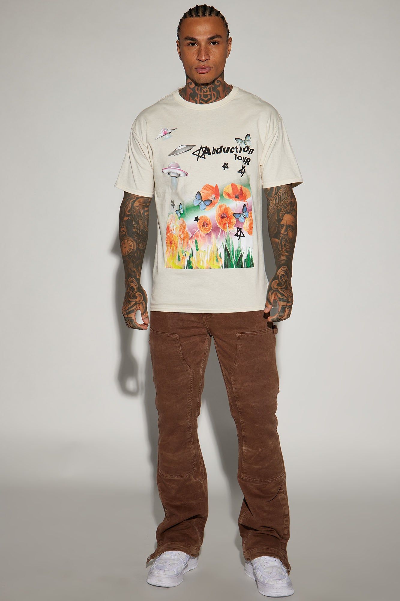 Abduction Tour Short Sleeve Tee - Cream sold by Fashion Nova product image thumbnail 2