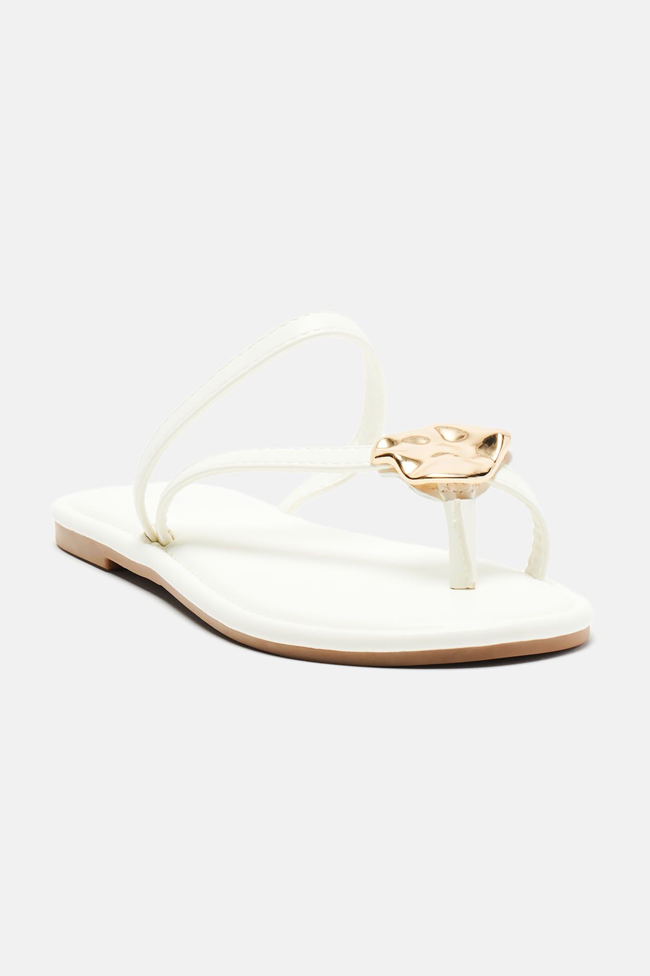 Only One Of Me Flat Sandals - White sold by Fashion Nova product image thumbnail 2