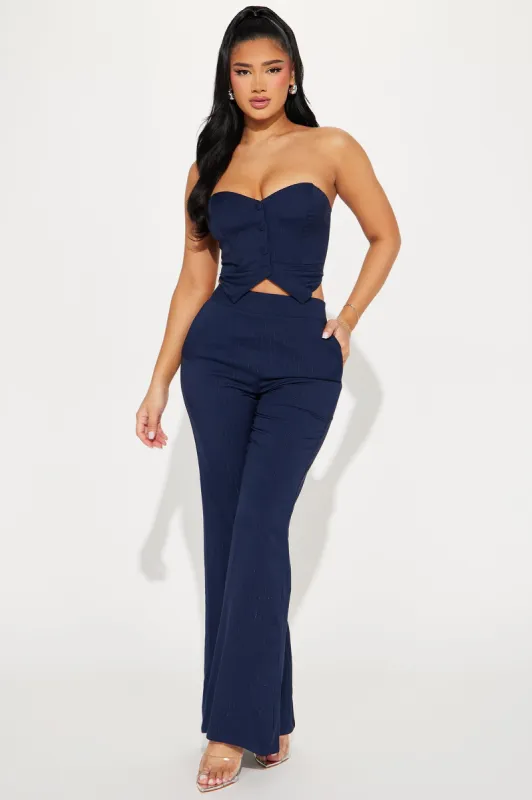 Amelia Two Piece Pant Suit - Navy sold by Fashion Nova
