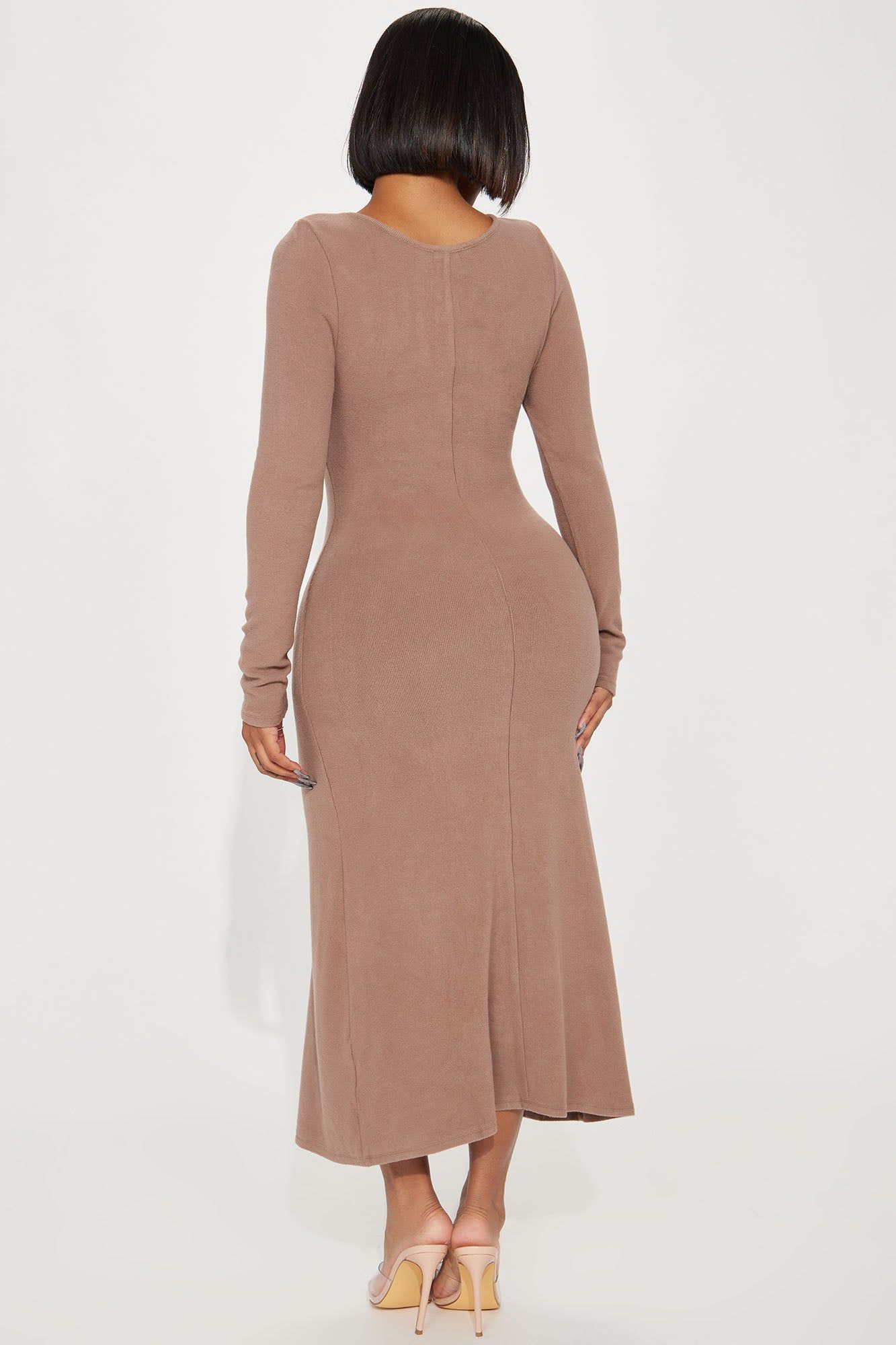 Kary Hacci Ruched Midi Dress - Brown sold by Fashion Nova product image thumbnail 3