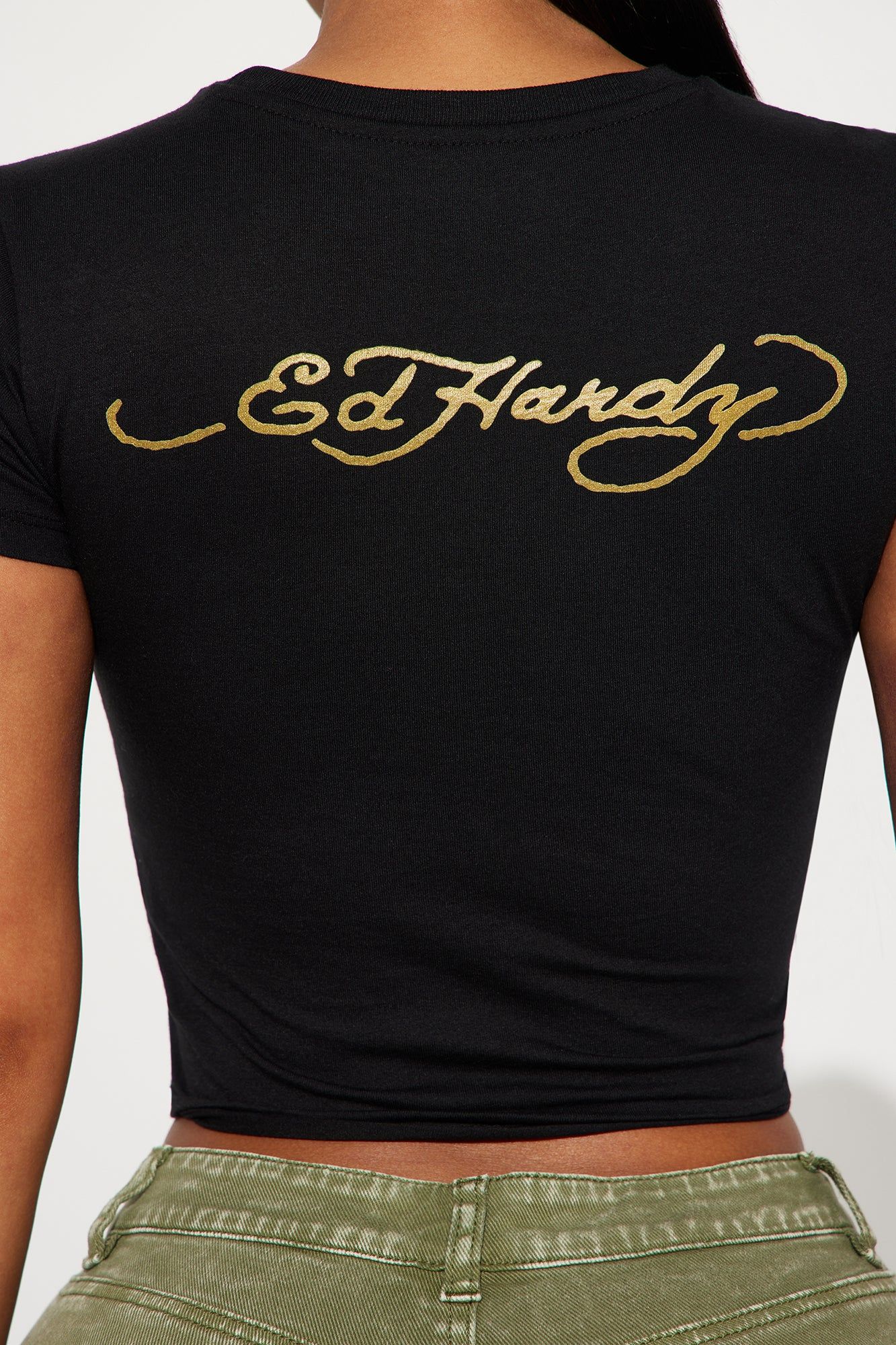 Ed Hardy Koi Splash Fitted Tee - Black sold by Fashion Nova product image thumbnail 5