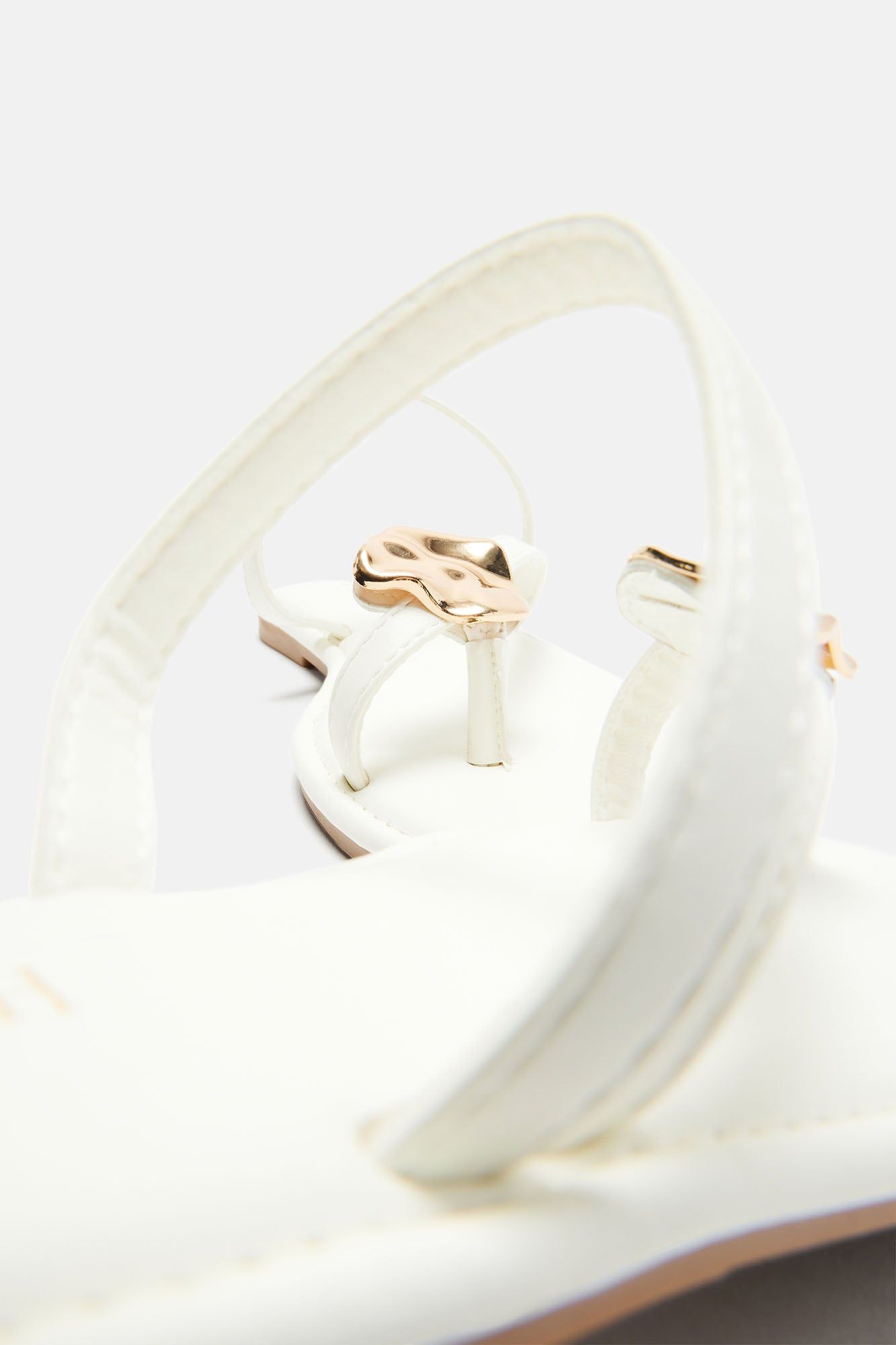 Only One Of Me Flat Sandals - White sold by Fashion Nova product image thumbnail 3