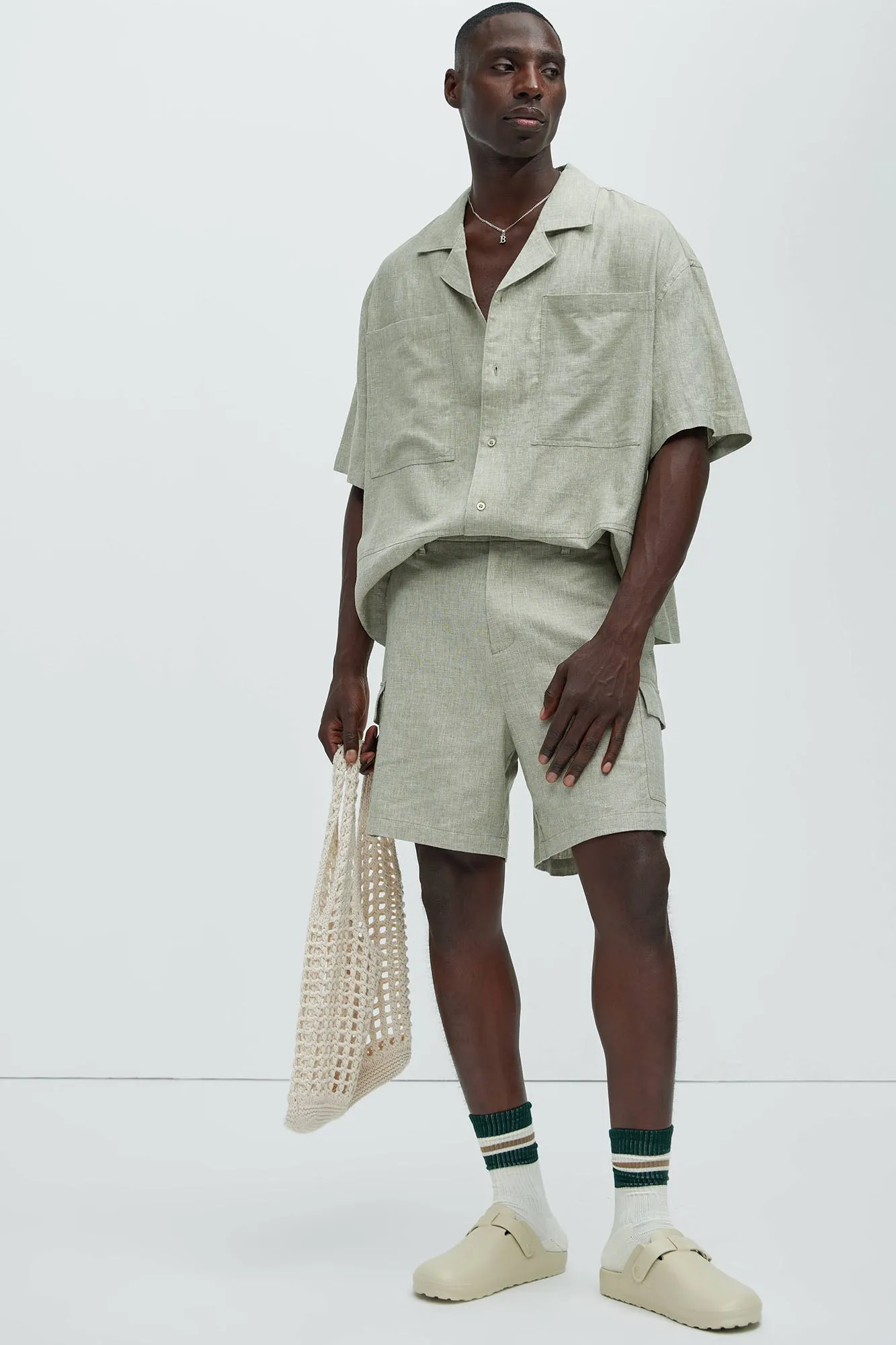 Bahamas Linen Cuban Shirt - Green sold by Fashion Nova product image thumbnail 3