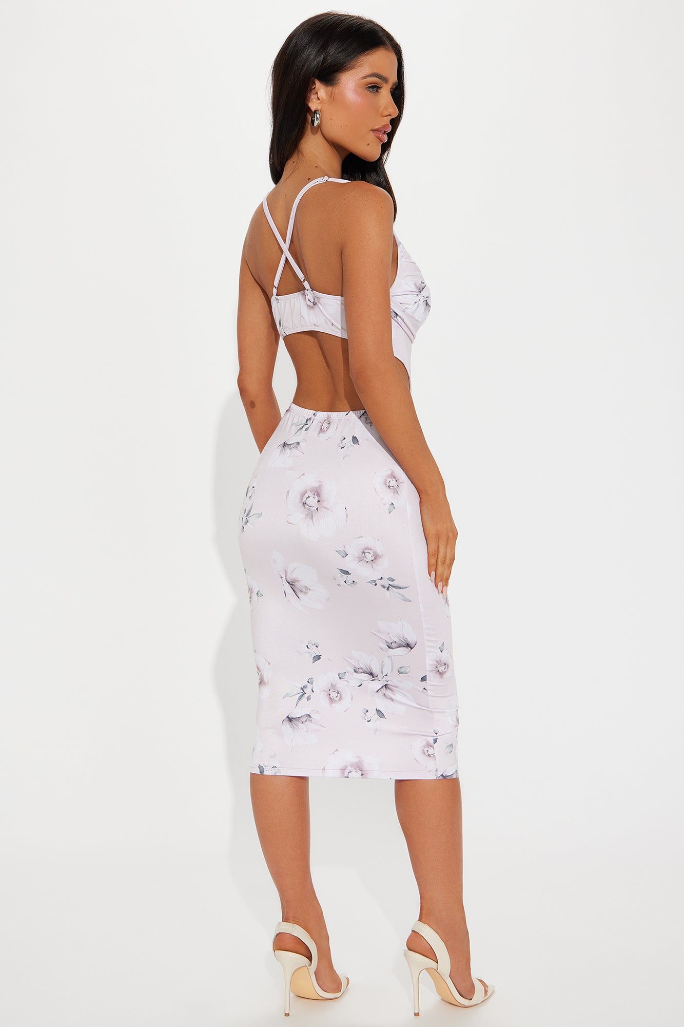 Simply Sweet Midi Dress - Blush/combo sold by Fashion Nova product image thumbnail 3