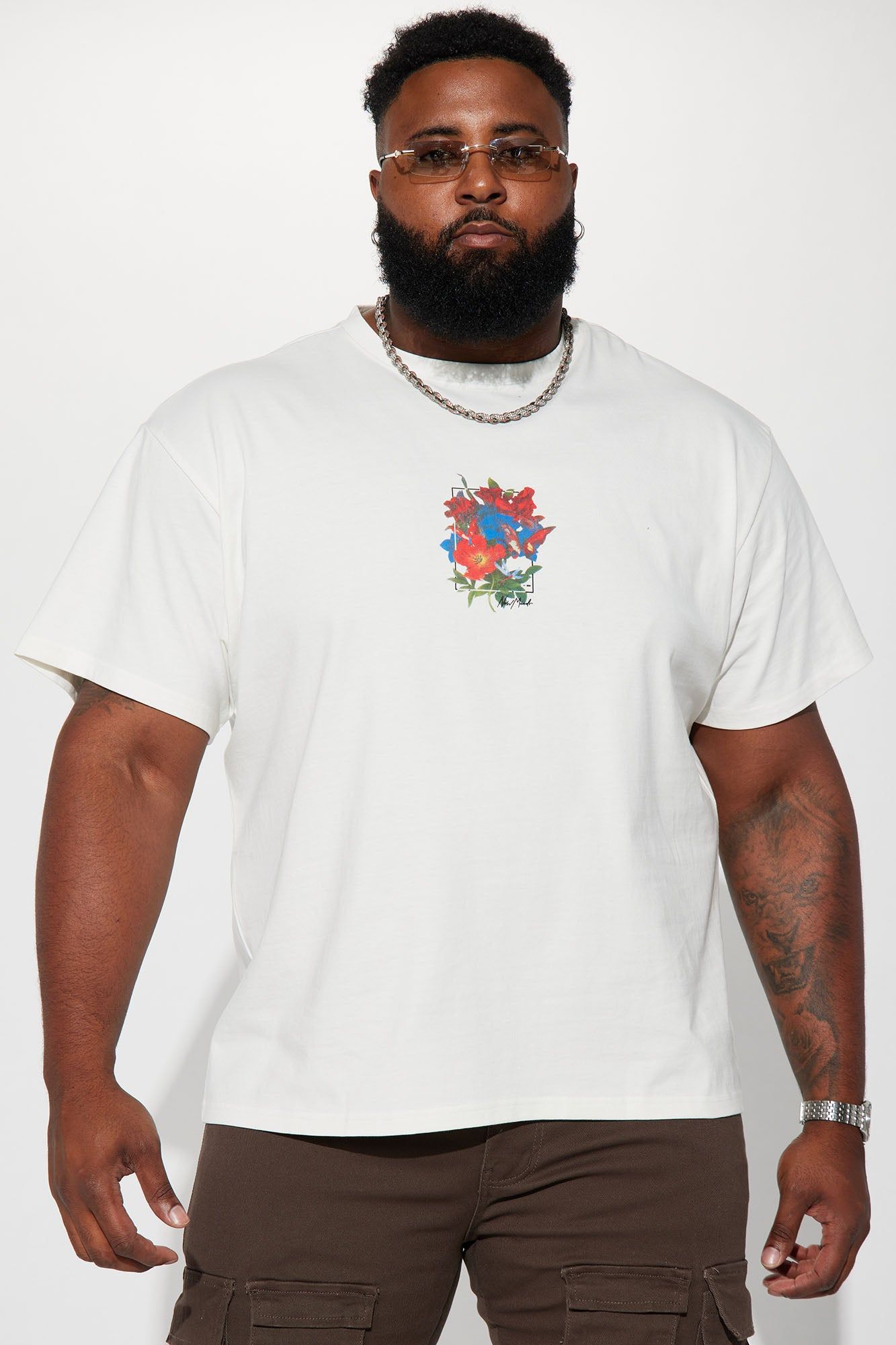 Lost In Paradise Floral Short Sleeve Tee - White sold by Fashion Nova product image thumbnail 7