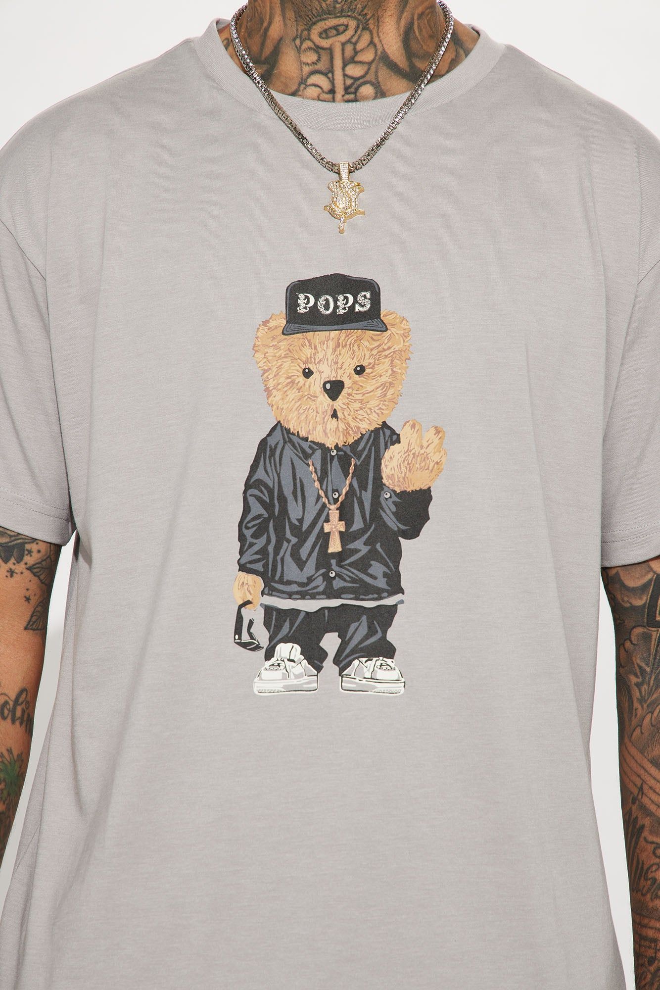 Pops Teddy Short Sleeve Tee - Grey sold by Fashion Nova product image thumbnail 3