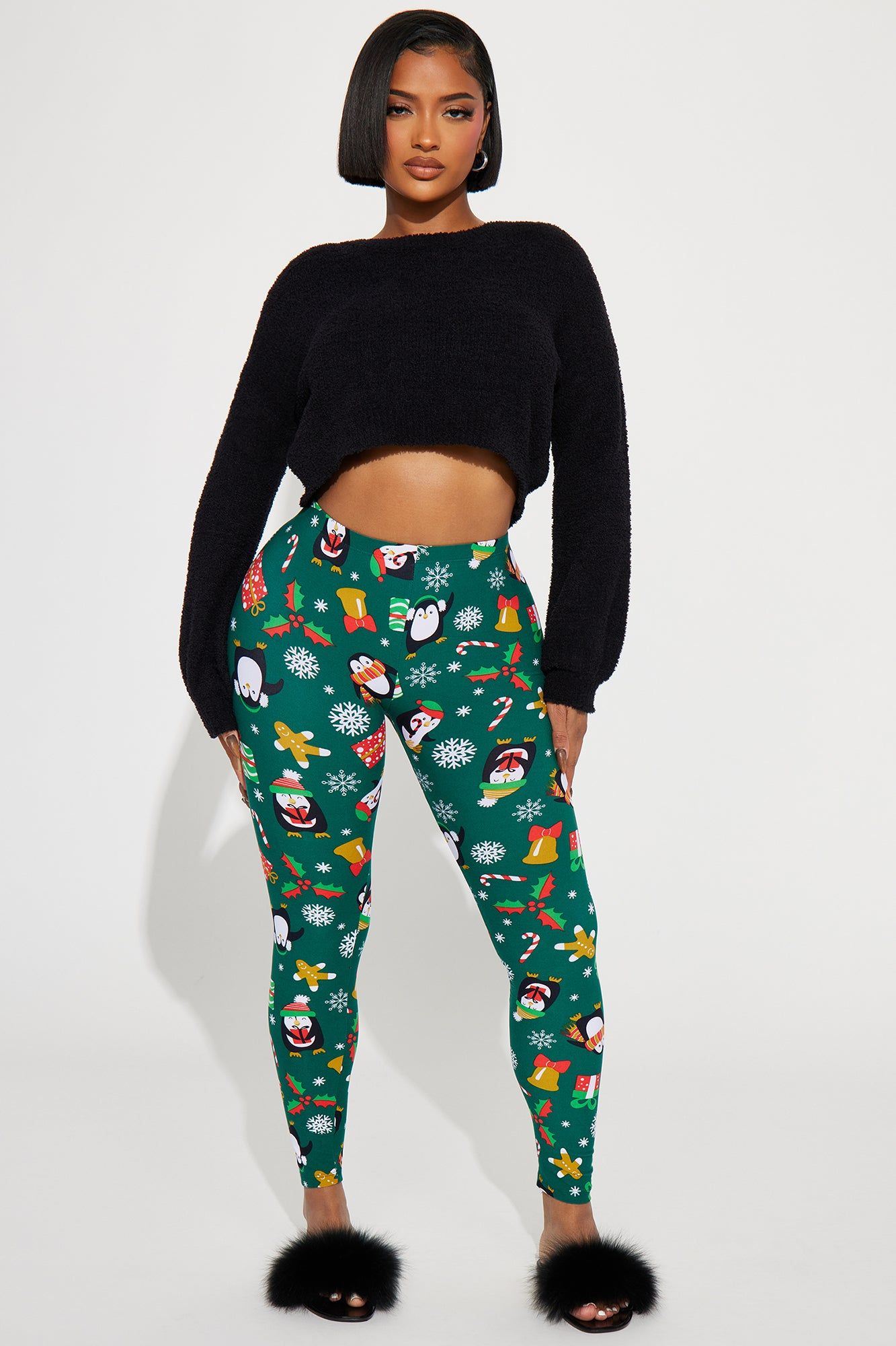 Winter Spice Holiday Legging - Green/combo sold by Fashion Nova