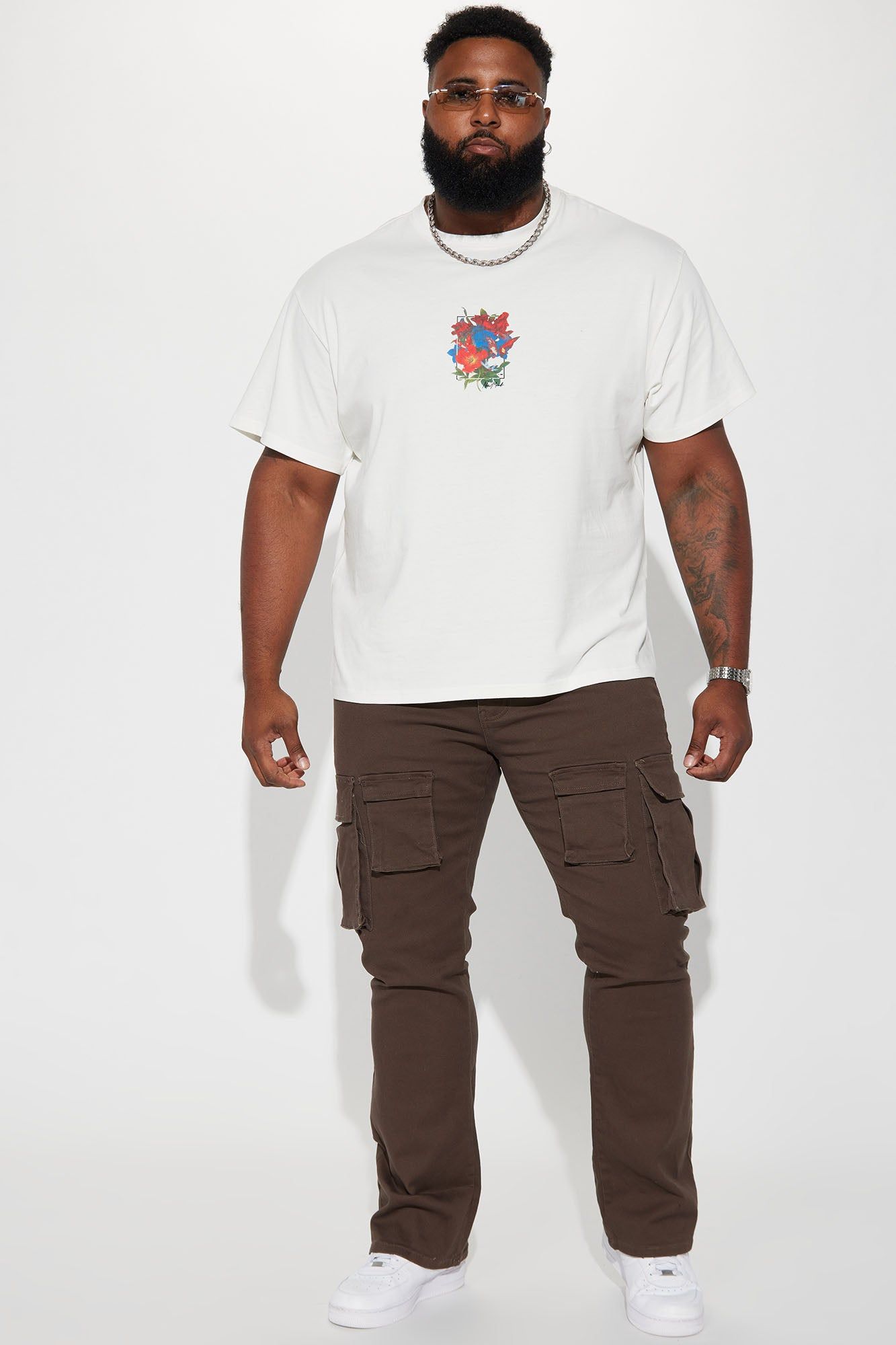 Lost In Paradise Floral Short Sleeve Tee - White sold by Fashion Nova product image thumbnail 6
