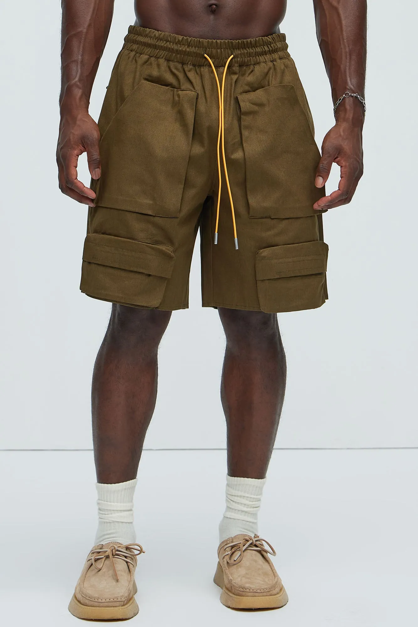 Neil Shorts - Olive sold by Fashion Nova product image thumbnail 4