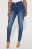 Putting You On Stretch Moto Skinny Jeans - Medium Wash sold by Fashion Nova