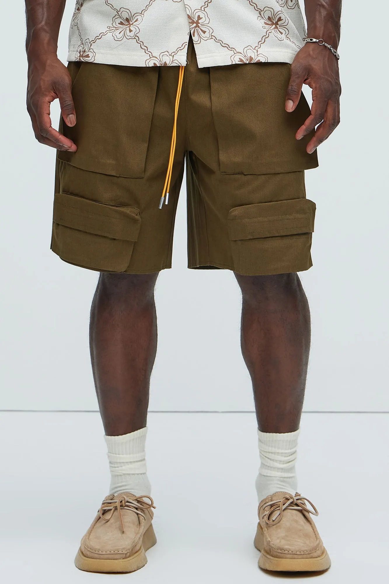 Neil Shorts - Olive sold by Fashion Nova