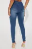 Putting You On Stretch Moto Skinny Jeans - Medium Wash sold by Fashion Nova